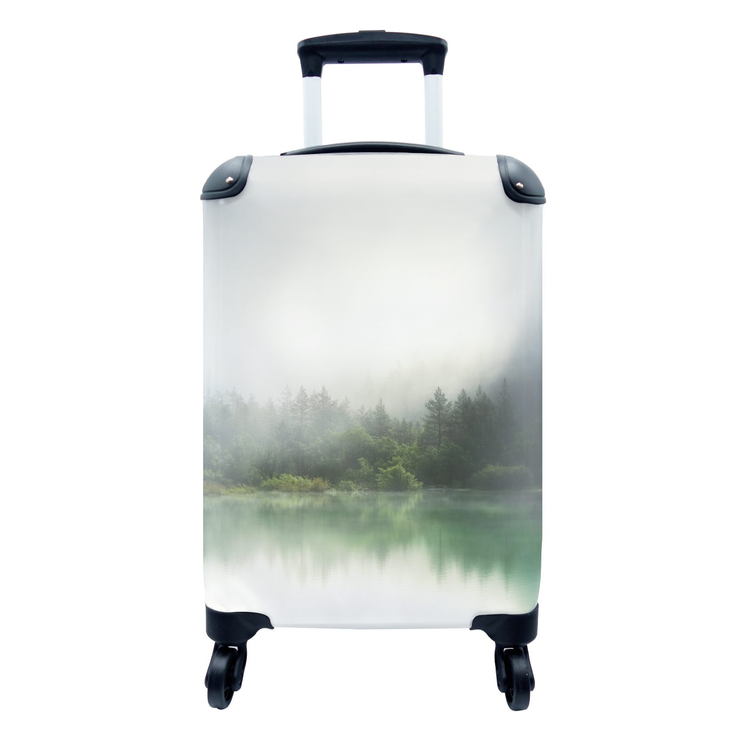 Rollen, 4 Reisekoffer Handgepäck - - für Wasser, mit Ferien, MuchoWow Dolomiten Nebel Reisetasche Trolley, rollen, Handgepäckkoffer