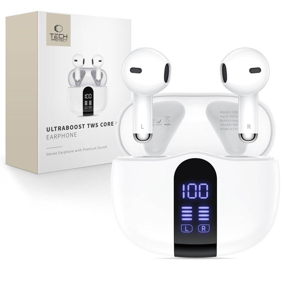 TECH PROTECT Tech-Protect UltraBoost TWS Core G2 Kopfhörer Bluetooth-Kopfhörer