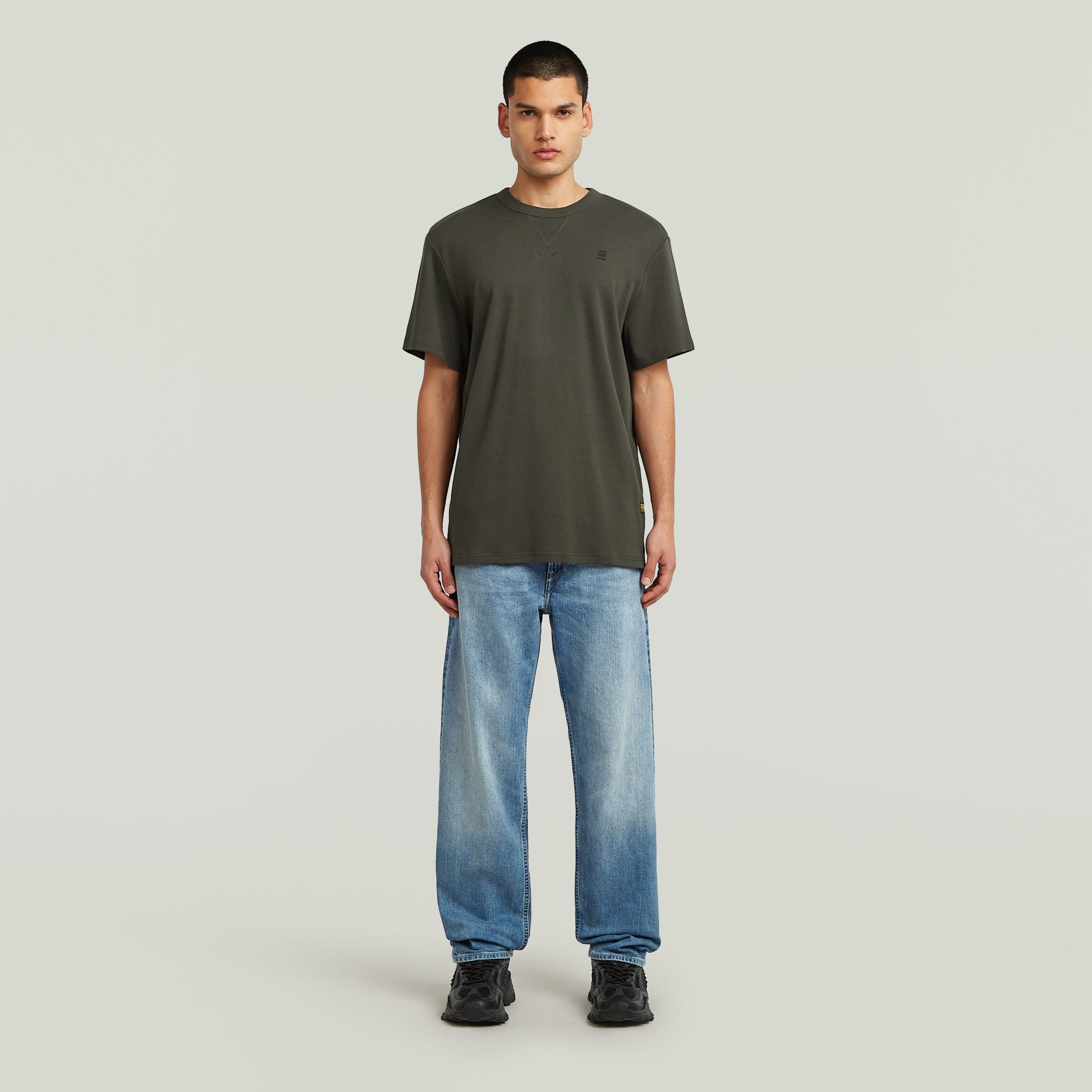 G-STAR T-Shirt Nifous Rundhals, mit Rippeinsatz – Bild 5 von 5