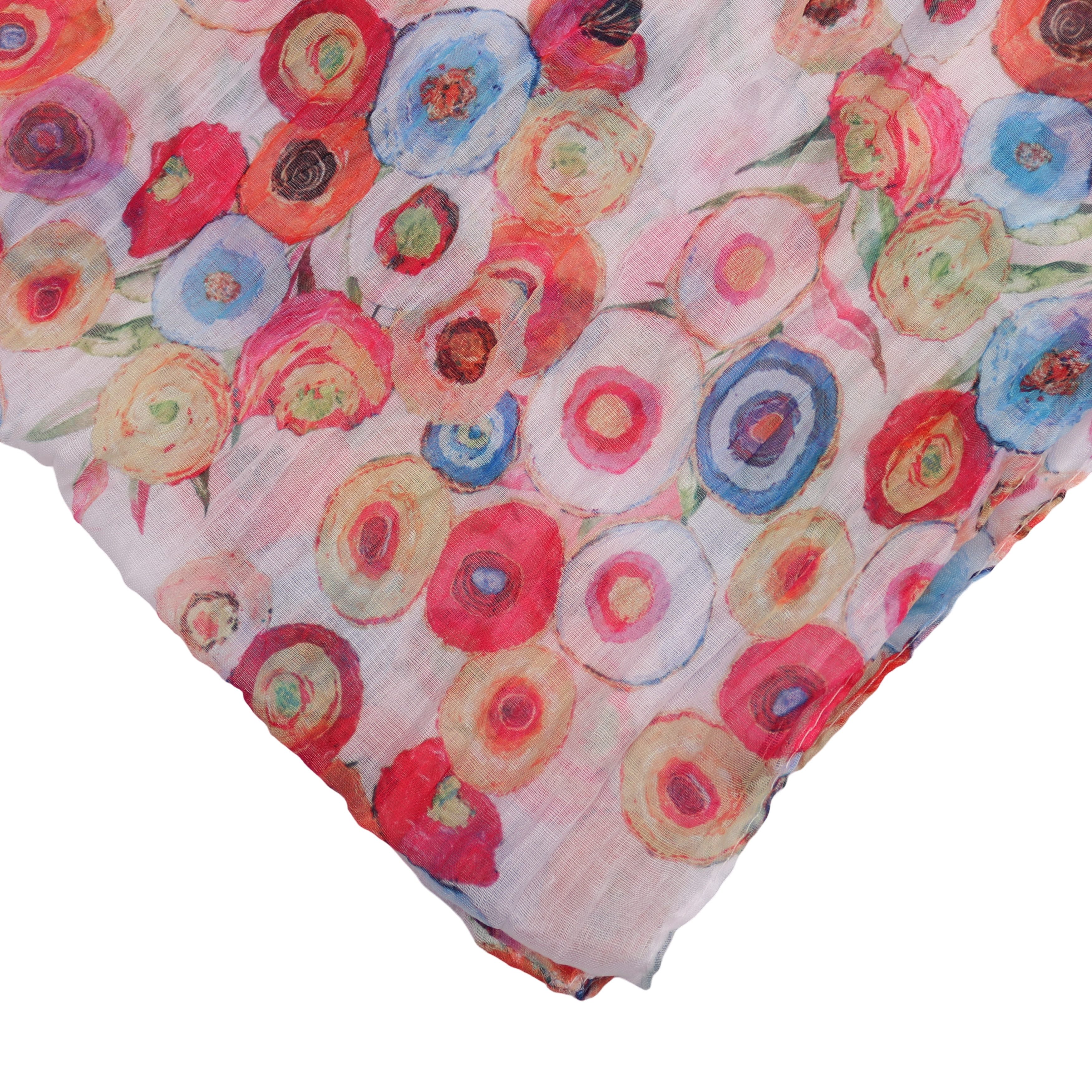 MIRROSI Loop Damen Schal mit Blümchen-Muster Weich, Schlauchschal, (zweimal um den Hals wickelbar, ca.45x75cm), Damen Halstuch ideal für Frühling, Sommer oder Herbst