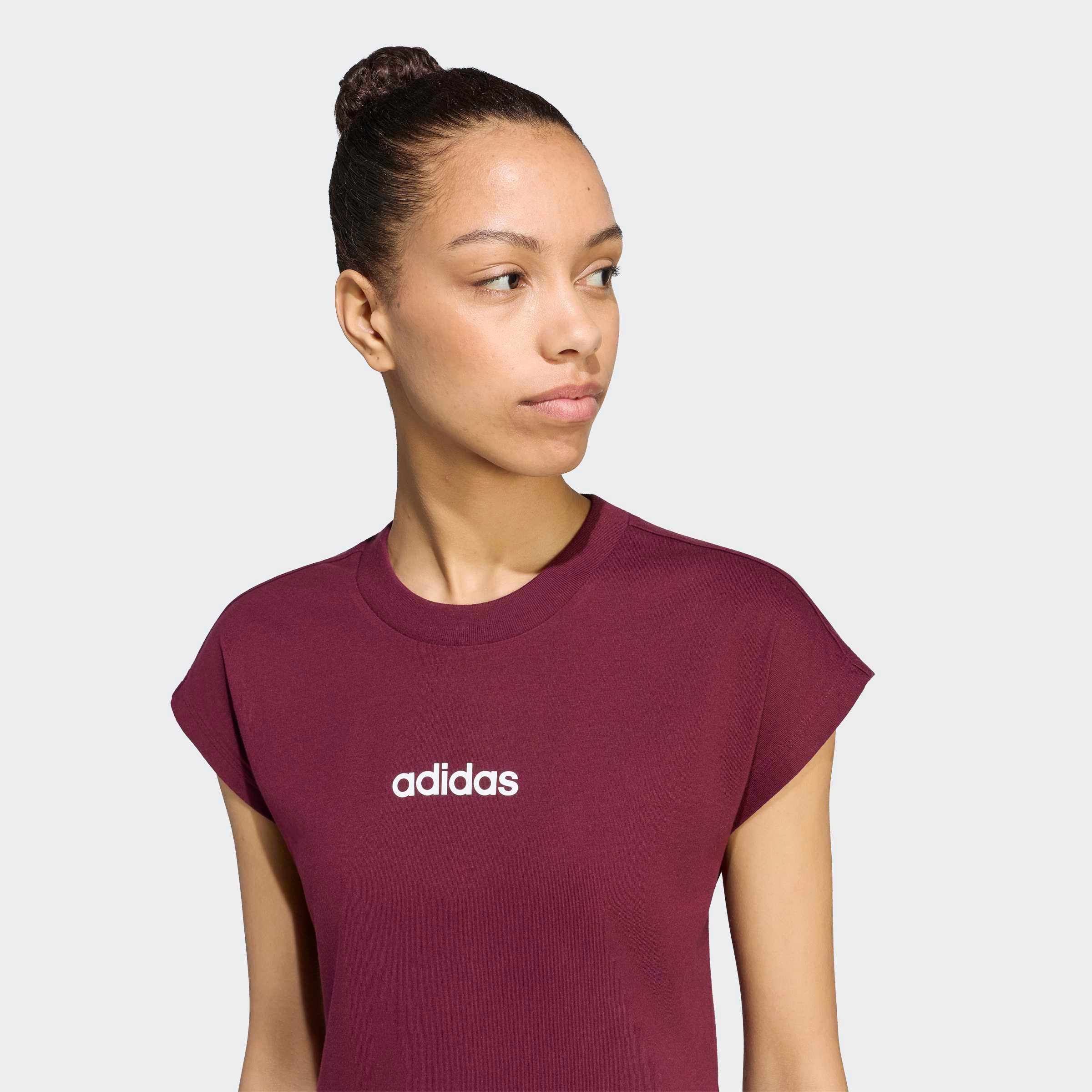 adidas Sportswear T-Shirt ESSENTIALS LINEAR COTTON sportlicher Stil, Kurzarm, ohne Verschluss, aus Baumwolle – Bild 4 von 5