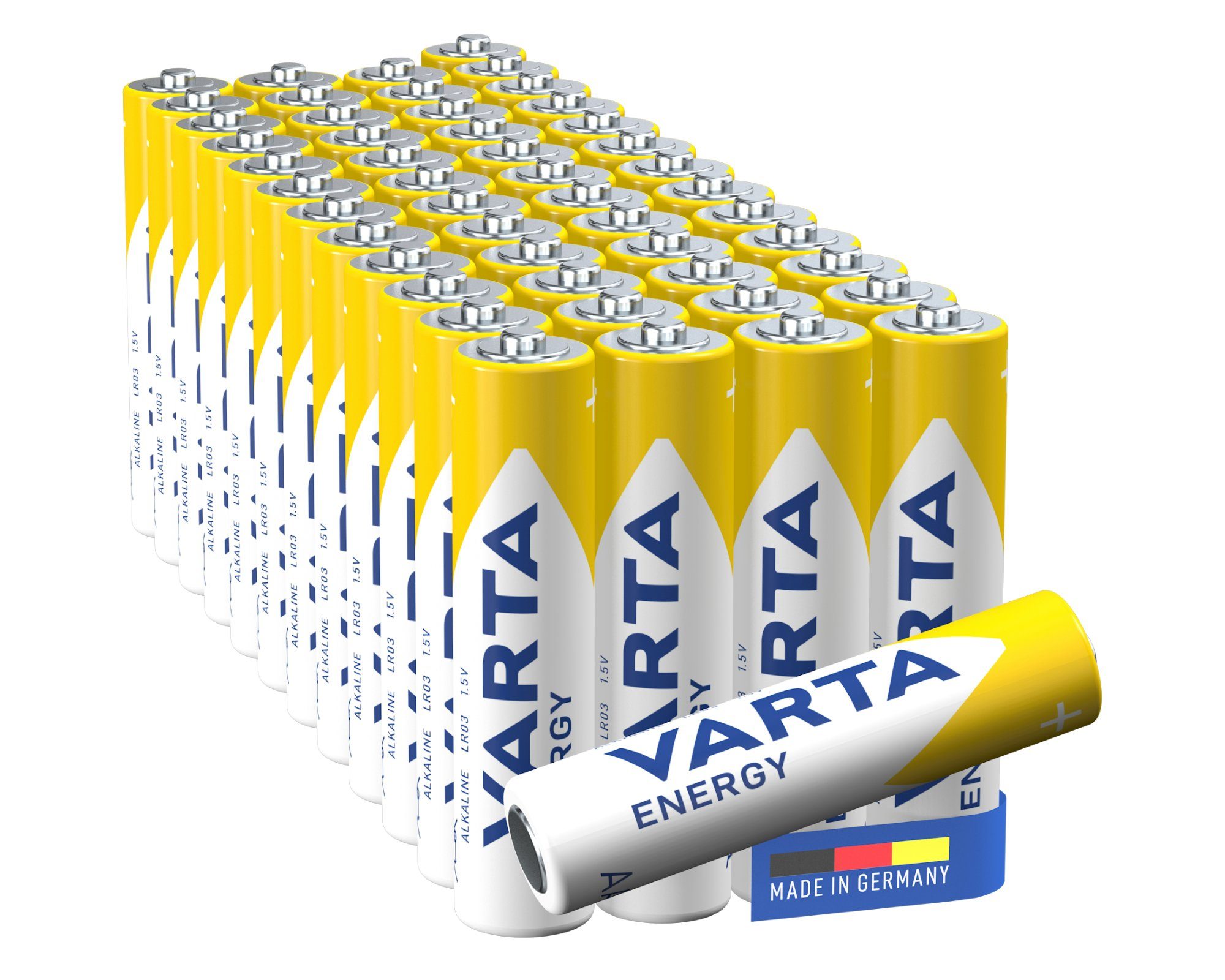 VARTA Longlife AAA Batterie, LR03 (1,5 V, 50 St), Made in Germany, 1.5V, 10 Jahre Lagerfähigkeit