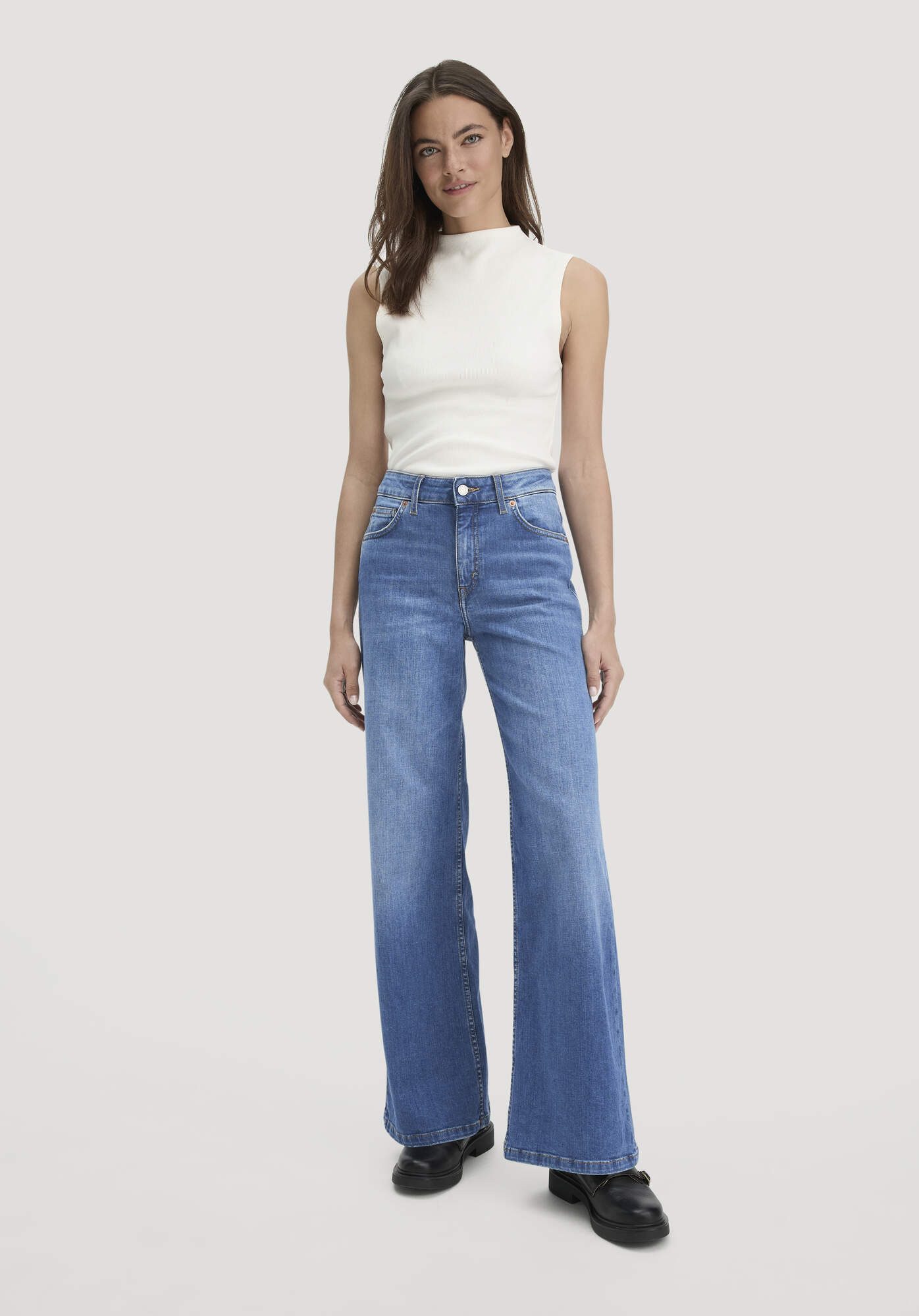 Hessnatur Bequeme Jeans ALVA High Rise Wide Leg aus Bio-Denim (1-tlg) ALVA günstig online kaufen