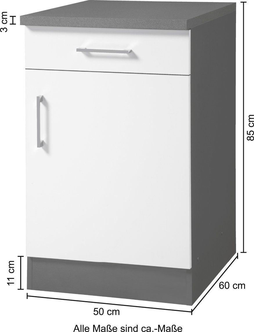 KOCHSTATION Unterschrank KS-Paris Breite 50 cm
