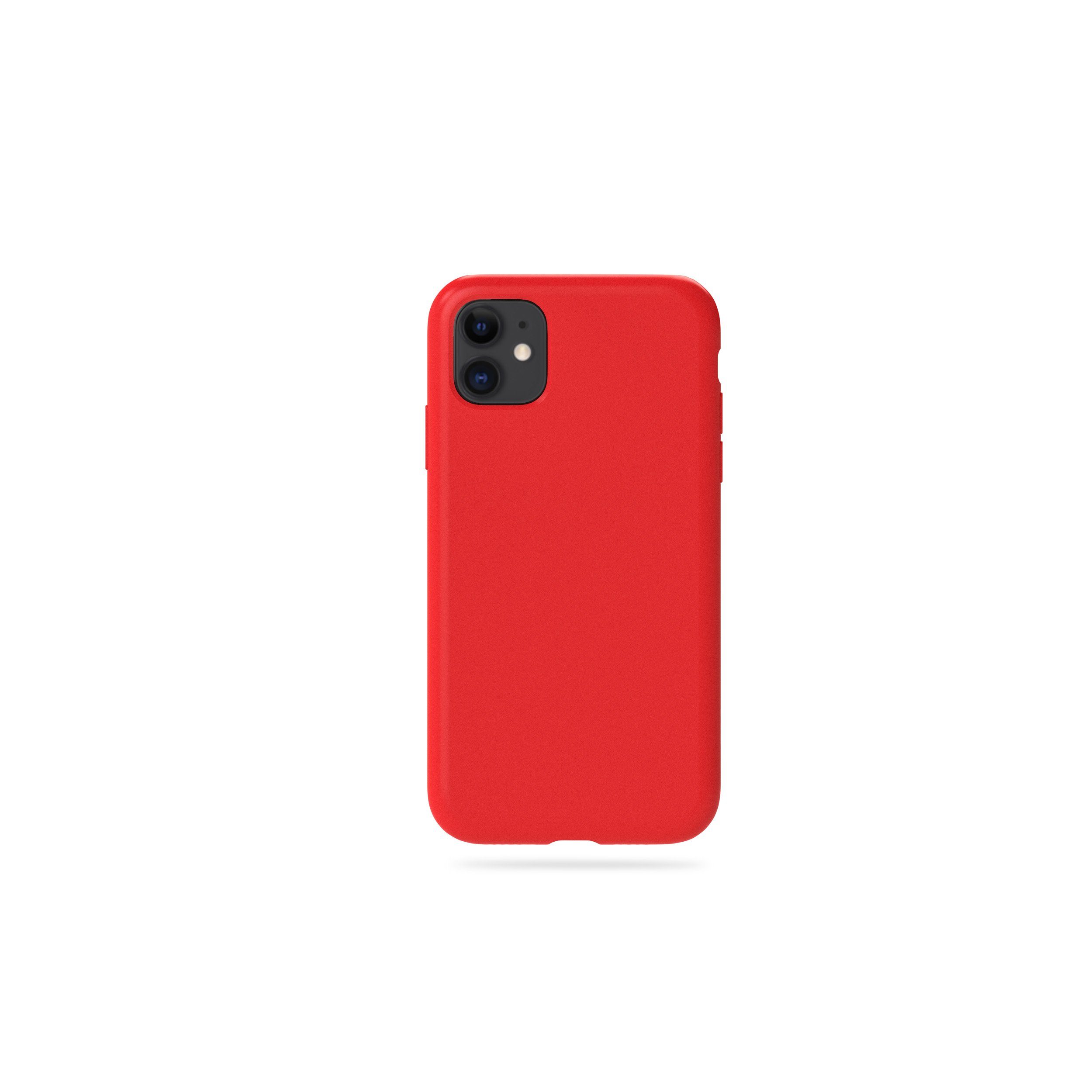 KMP CREATIVE LIFESTYLE PRODUCTS. Handyhülle Silikon Case Velvety Premium- Schutzhülle - für iPhone 11 - red 6,1 Zoll