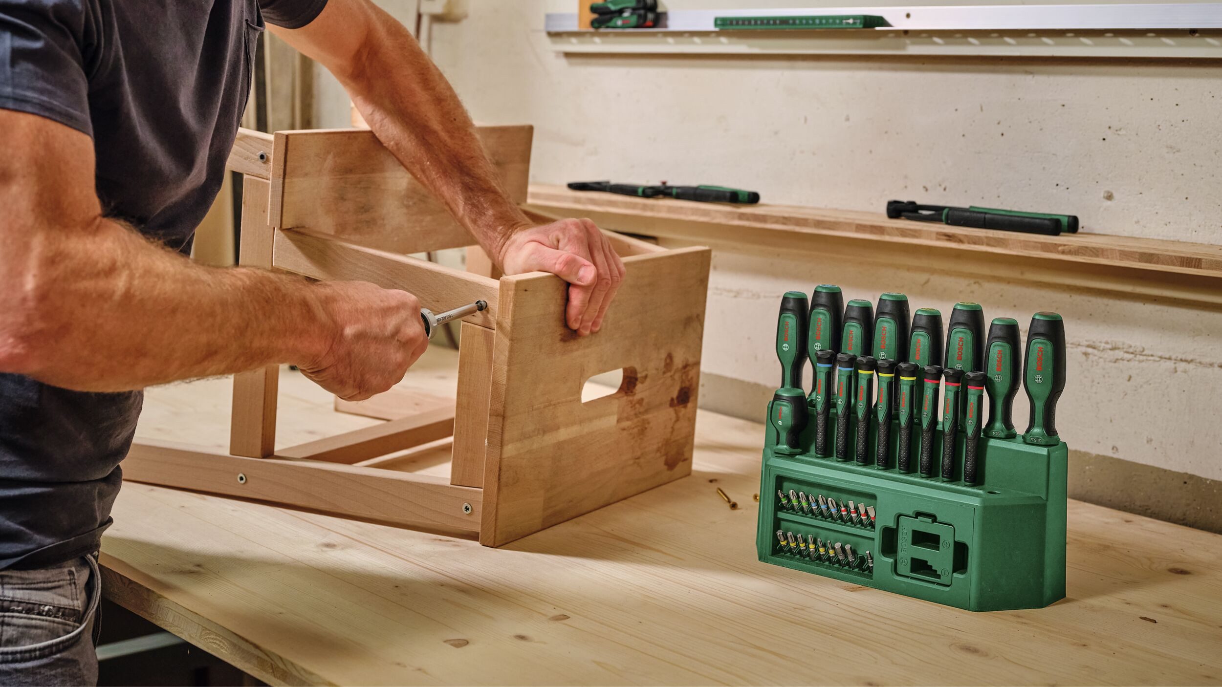 BOSCH Schraubendreher, (39 Teile), Handwerkzeug Set Mixed, 39-teilig