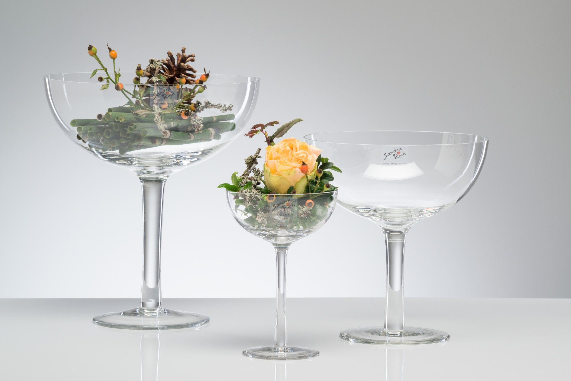 Sandra Rich Kerzenhalter Glasschale Cocktail klar günstig online kaufen