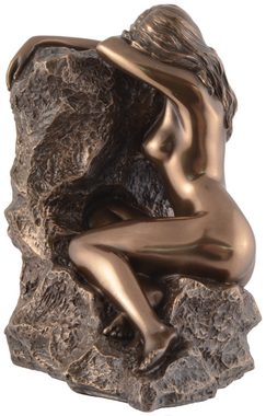 Vogler direct Gmbh Dekofigur Akt Strandgut - Nackte Frau am Meeresfelsen by Veronese, von Hand bronziert, LxBxH: ca. 14x10x15cm