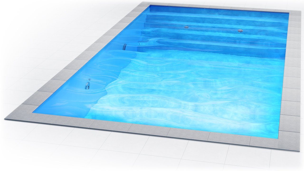 Poolomio Pool Styroporpool Bausatz - 900 x 400 x 150 cm (Styropor Pool Bausatz)