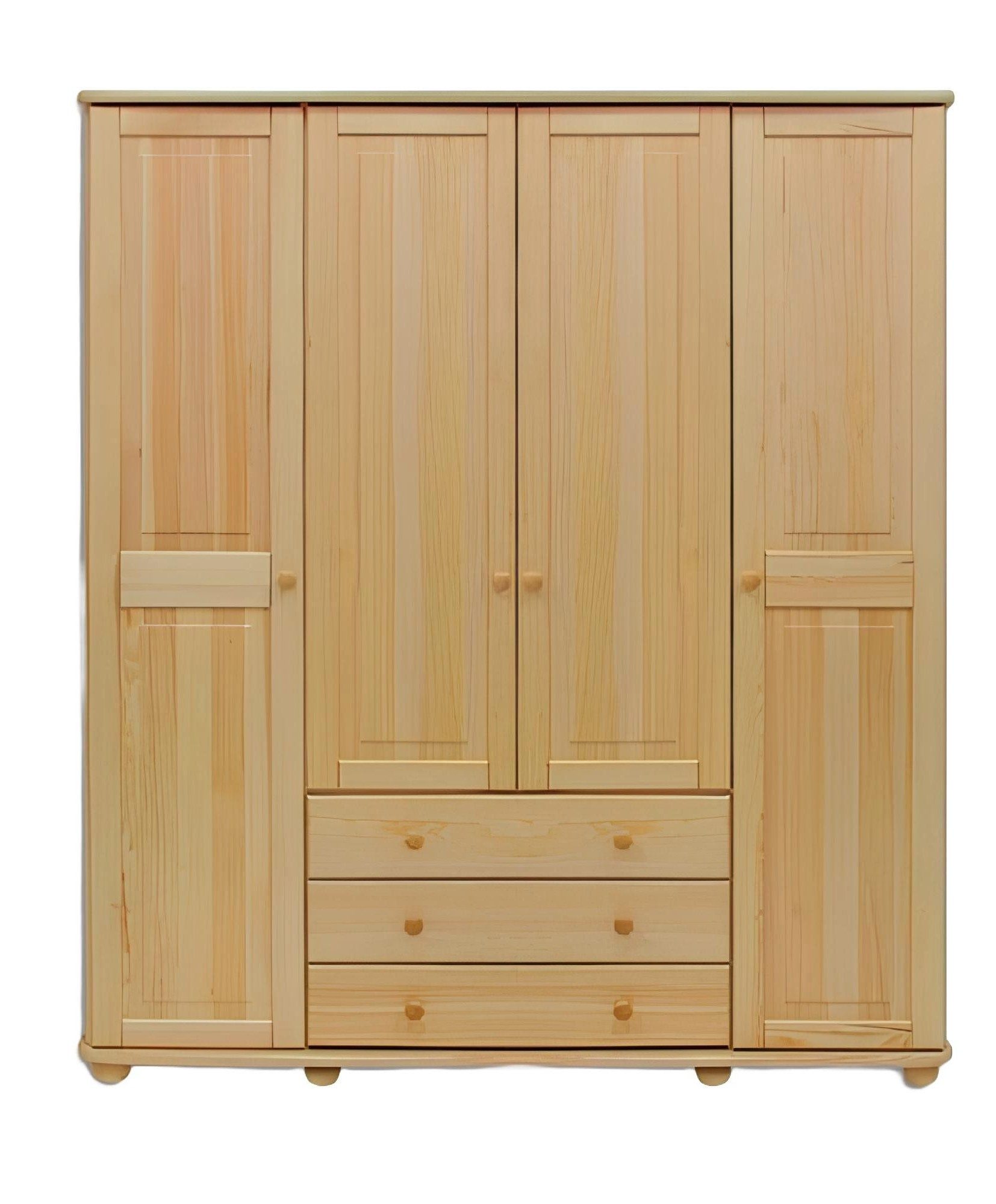 Xlmoebel Kleiderschrank Massivholz-Kleiderschrank aus Echtholz mit zeitlosem Design (1-St., Kleiderschrank) Hergestellt in Europa