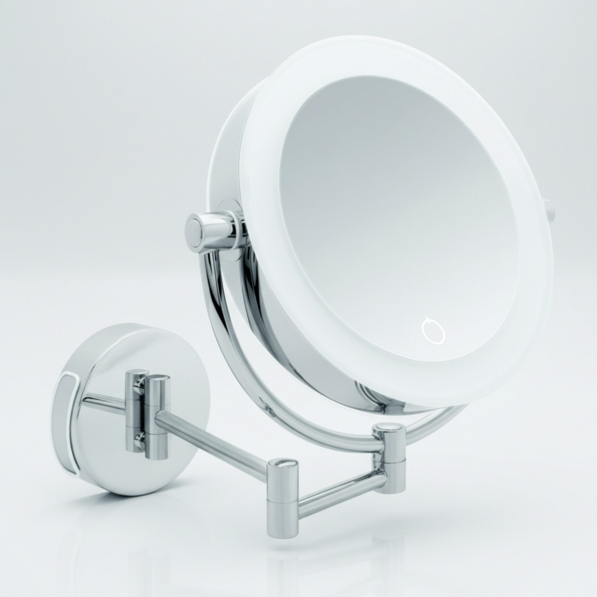 Libaro Kosmetikspiegel mit Beleuchtung TOKIO LED Schminkspiegel 3-fach & 7-fach Vergrößerung, XXL Vergrößerungsspiegel dimmbar Schminkspiegel mit Batterie oder USB