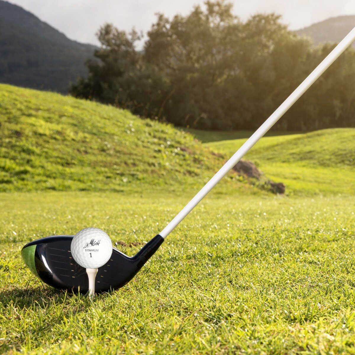 L.A. Sports Golfball 12 Set Golfbälle Titanium (Spar-Set, 12-St., 12er-Pack), 396 Dimples (Dellen)