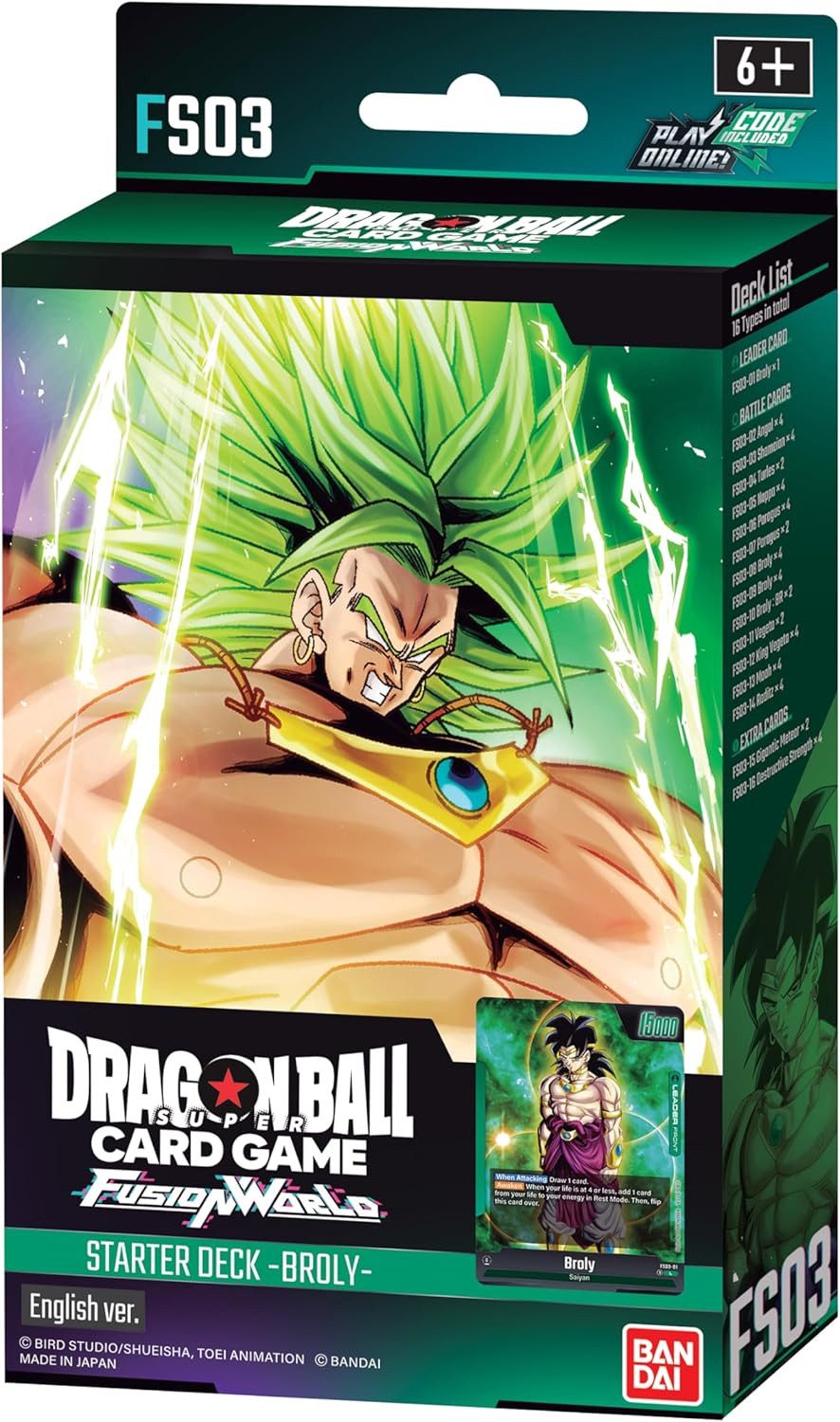 Bandai Sammelkarte Dragon Ball Fusion World Starter Deck Broly FS03 EN