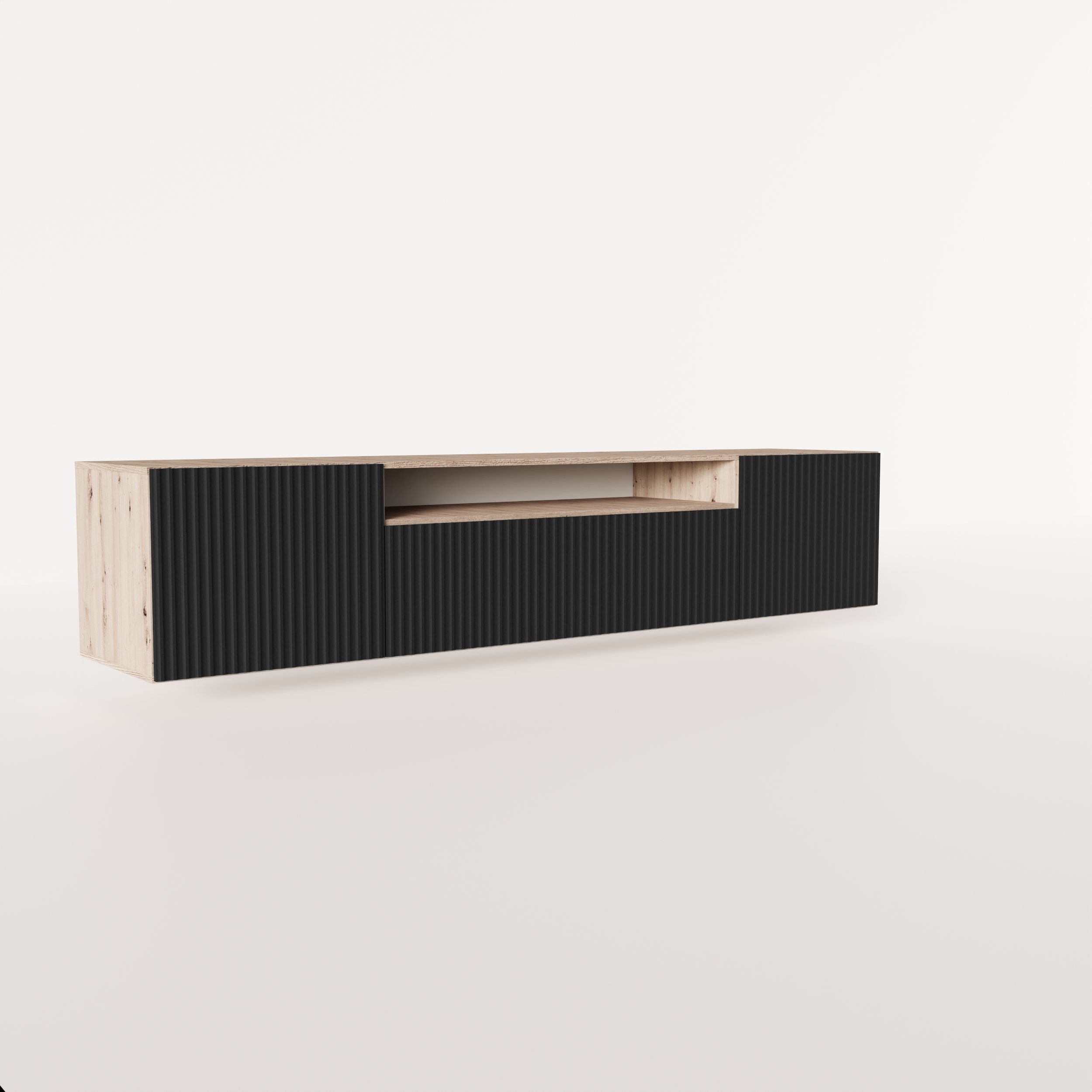 Beautysofa TV-Schrank Moderner Hängeschrank mit gefräster günstig online kaufen