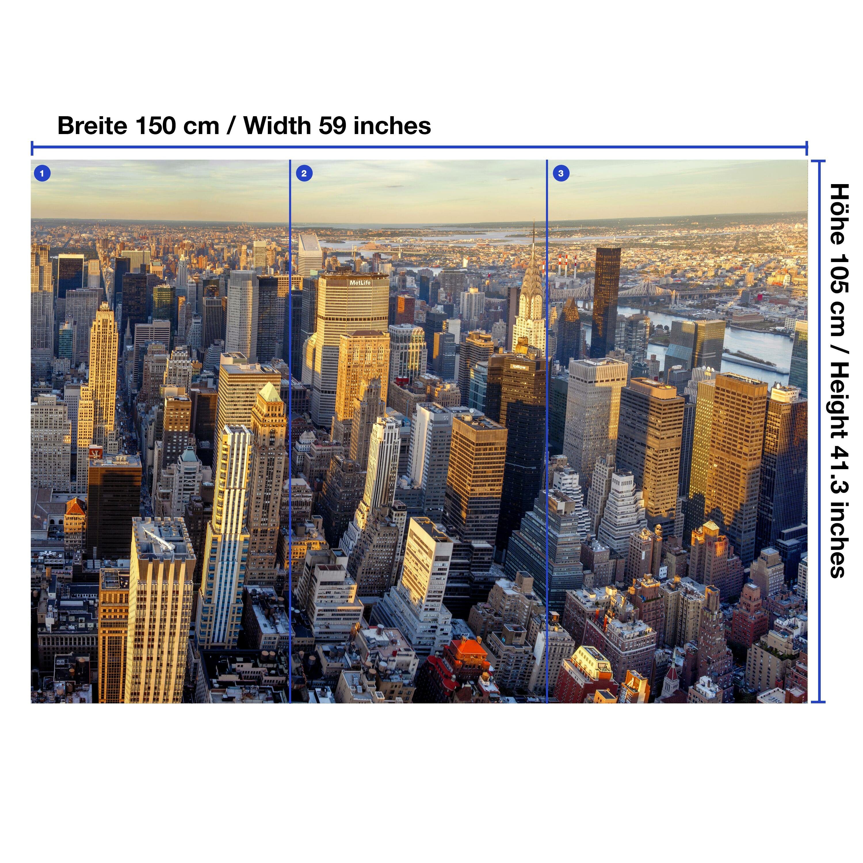 wandmotiv24 Fototapete New York Skyline, matt, Motivtapete, Wandtapete, Vliestapete glatt