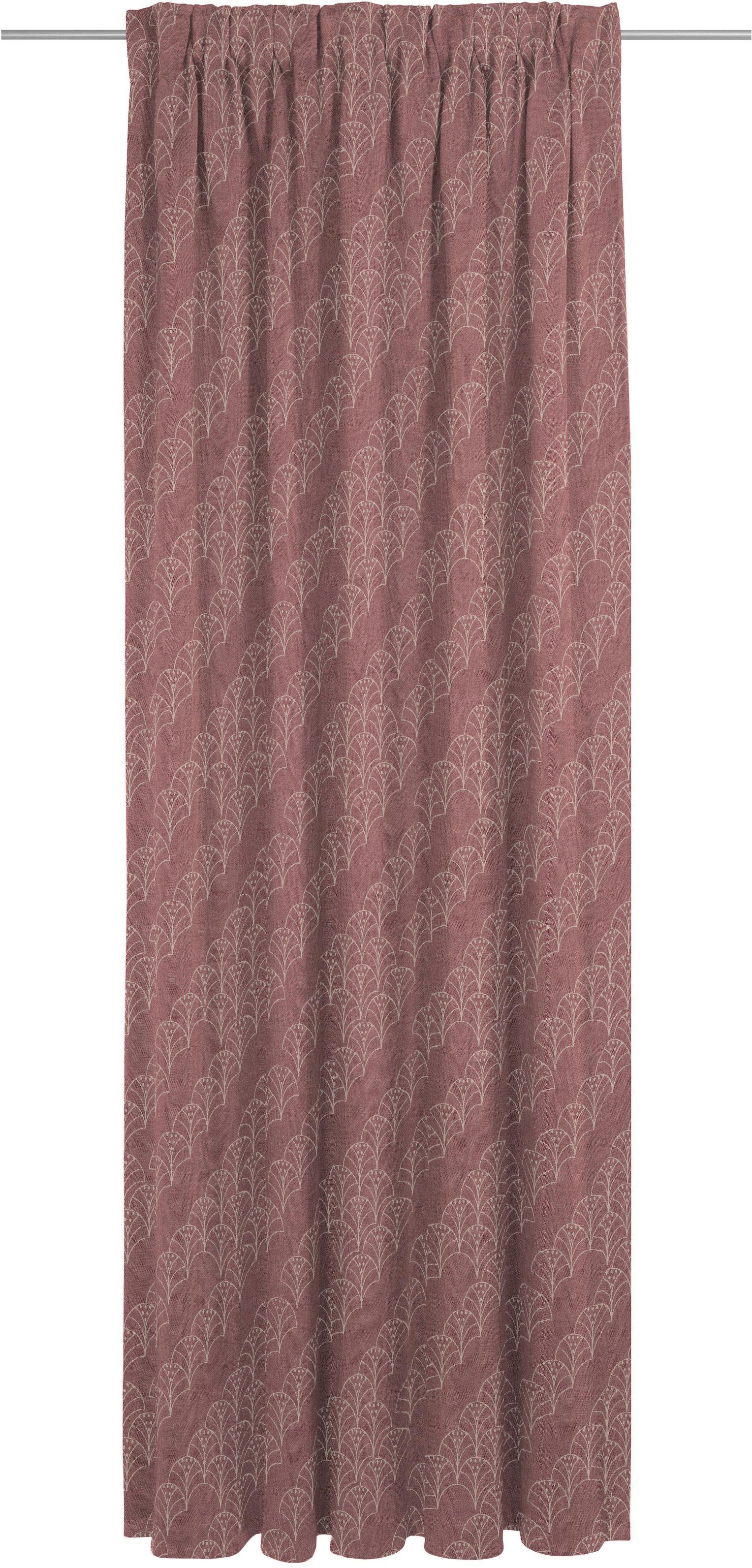 blickdicht, Vorhang (1 St), aus Criolla, rot Argentinian Bio-Baumwolle Adam, Multifunktionsband Jacquard, nachhaltig