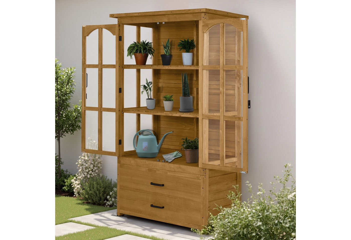 Thumbnail - MCombo Gerätehaus M MCombo Gartenschrank Gartenhaus Outdoor Holz, 58×107×180 cm, 1155D
