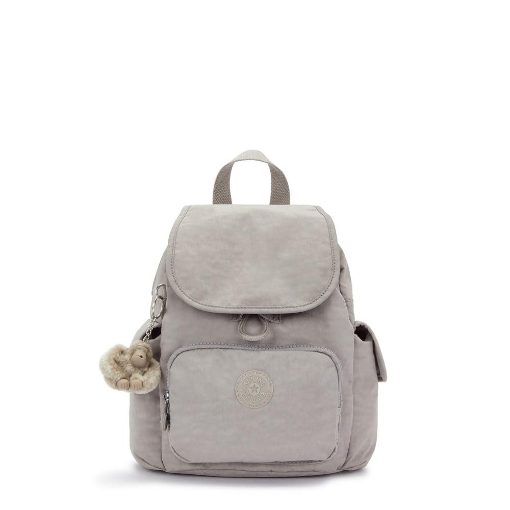 KIPLING Cityrucksack CITY PACK MINI, Extra kleiner Rucksack, Grey Gris (grau), 9L, Kompakt & Stylisch