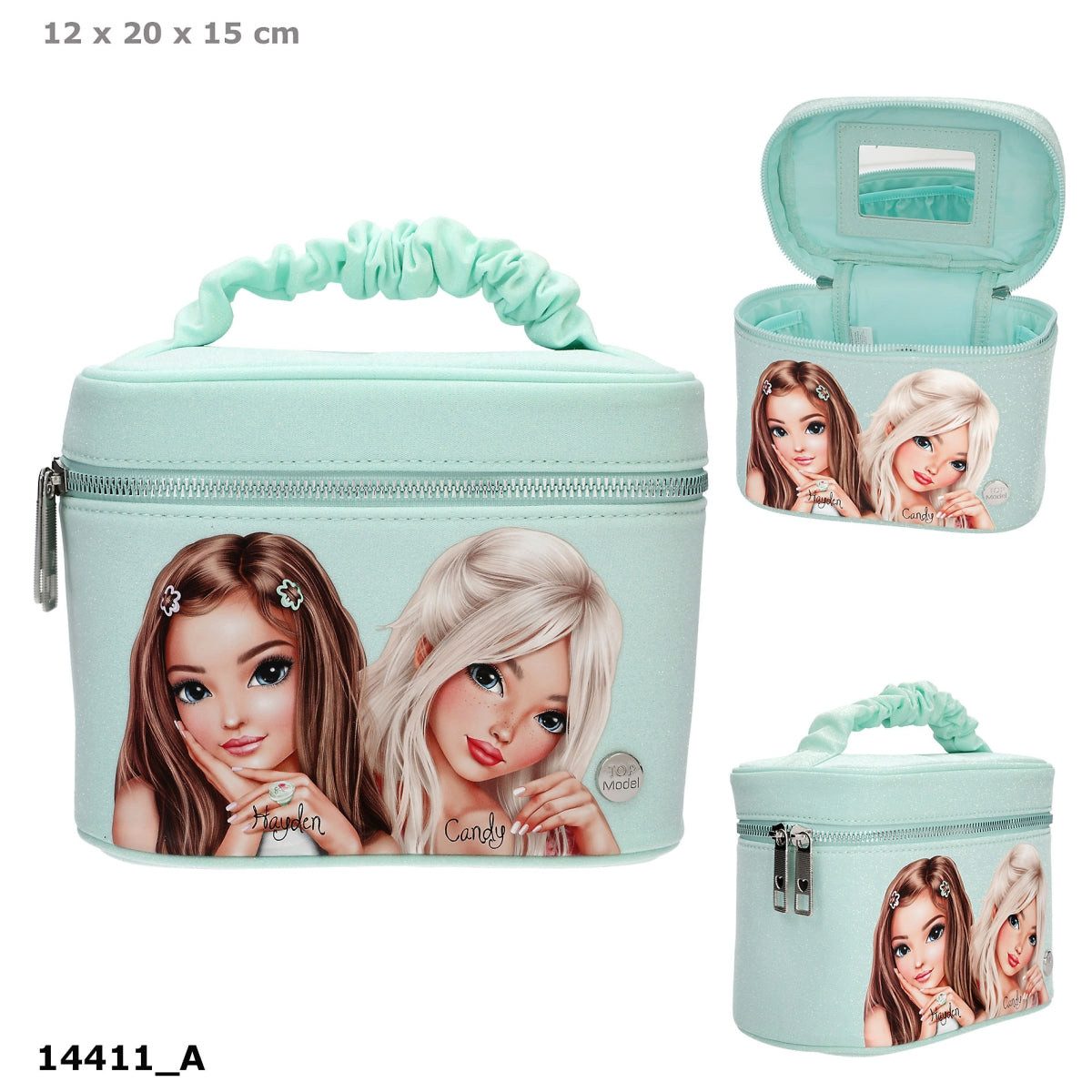 Depesche Spiel TOPModel GLOW TO GO Kosmetikkoffer Grün