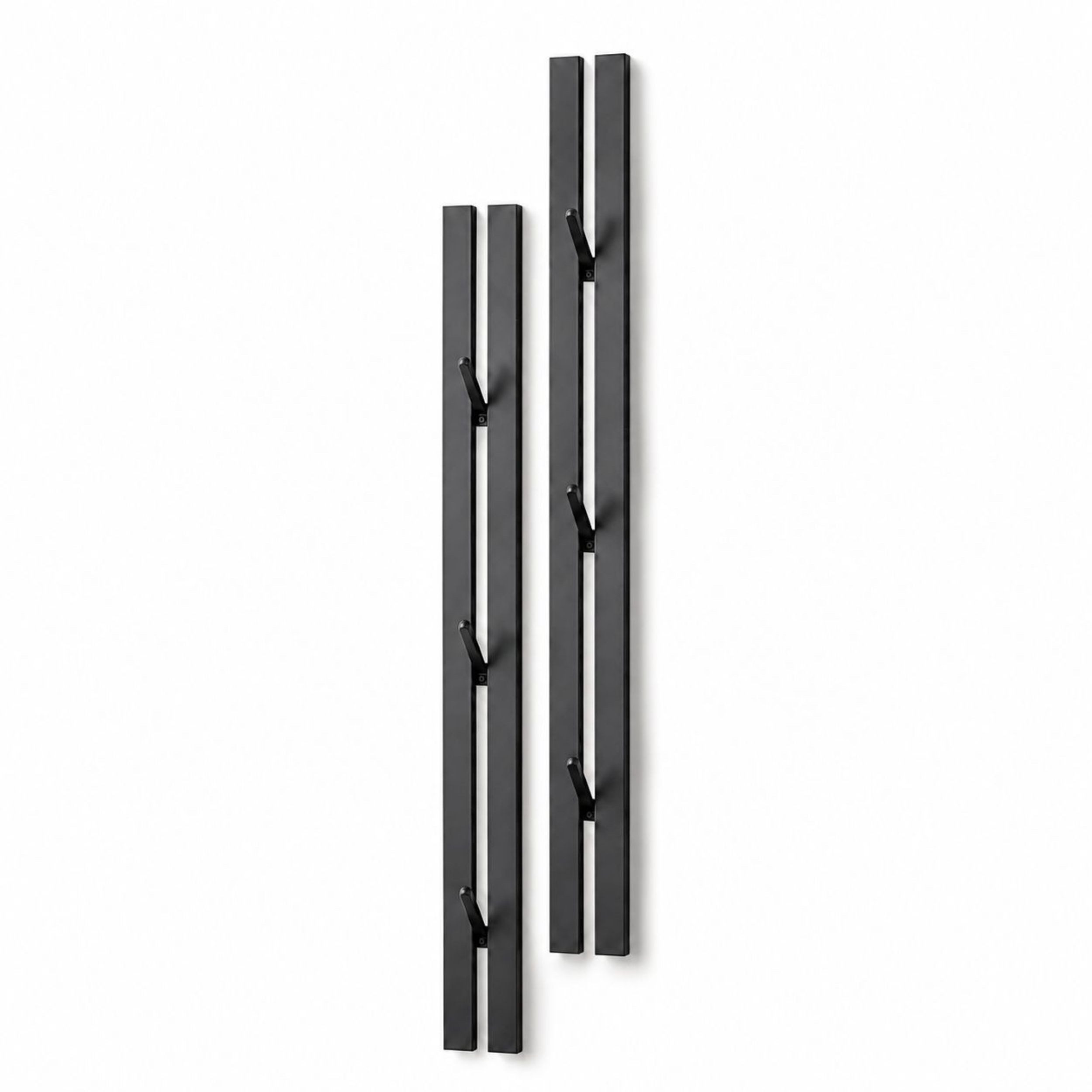 DanDiBo Wandgarderobe Garderobe Schwarz Metall 2er Set Modern 96779 Wand mit Haken – Bild 3 von 5