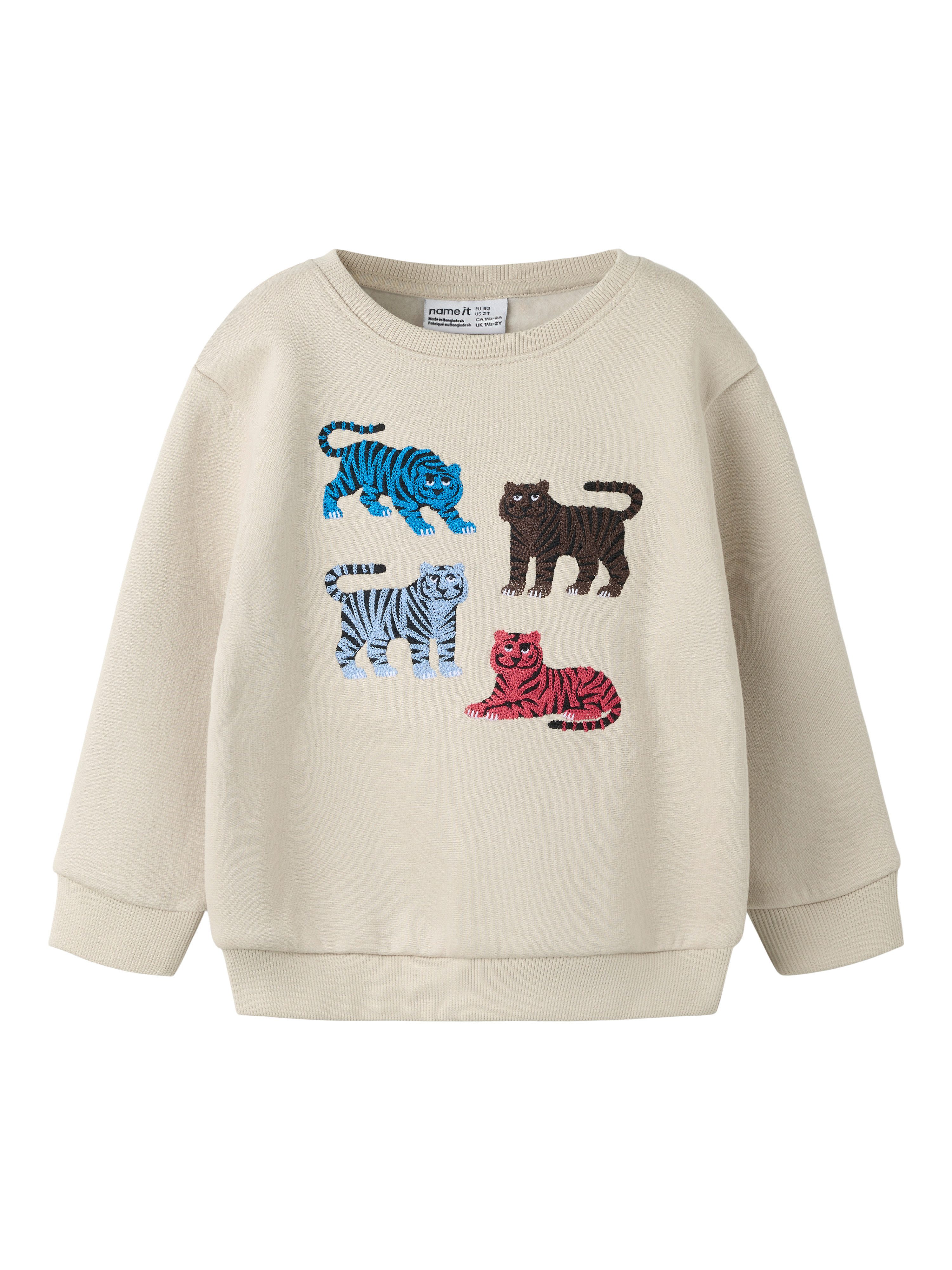 Name It Sweatshirt NMMLOCON LS NREG SWE BRU Baumwollmischung, regular fit – Bild 3 von 5