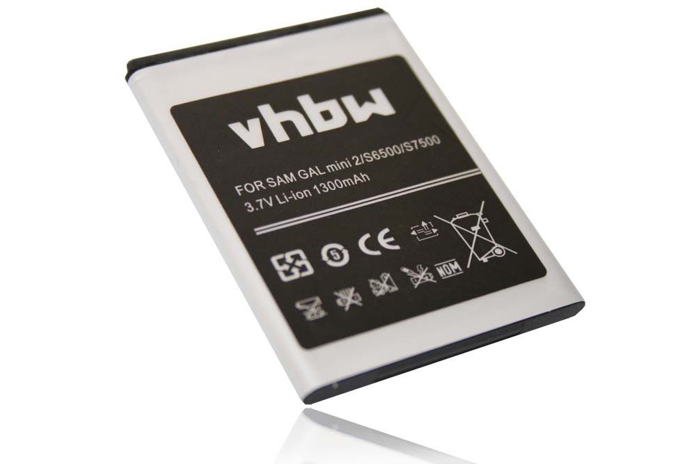 vhbw kompatibel mit Samsung Galaxy SGH-I827 Smartphone-Akku Li-Ion 1300 mAh (3,7 V)