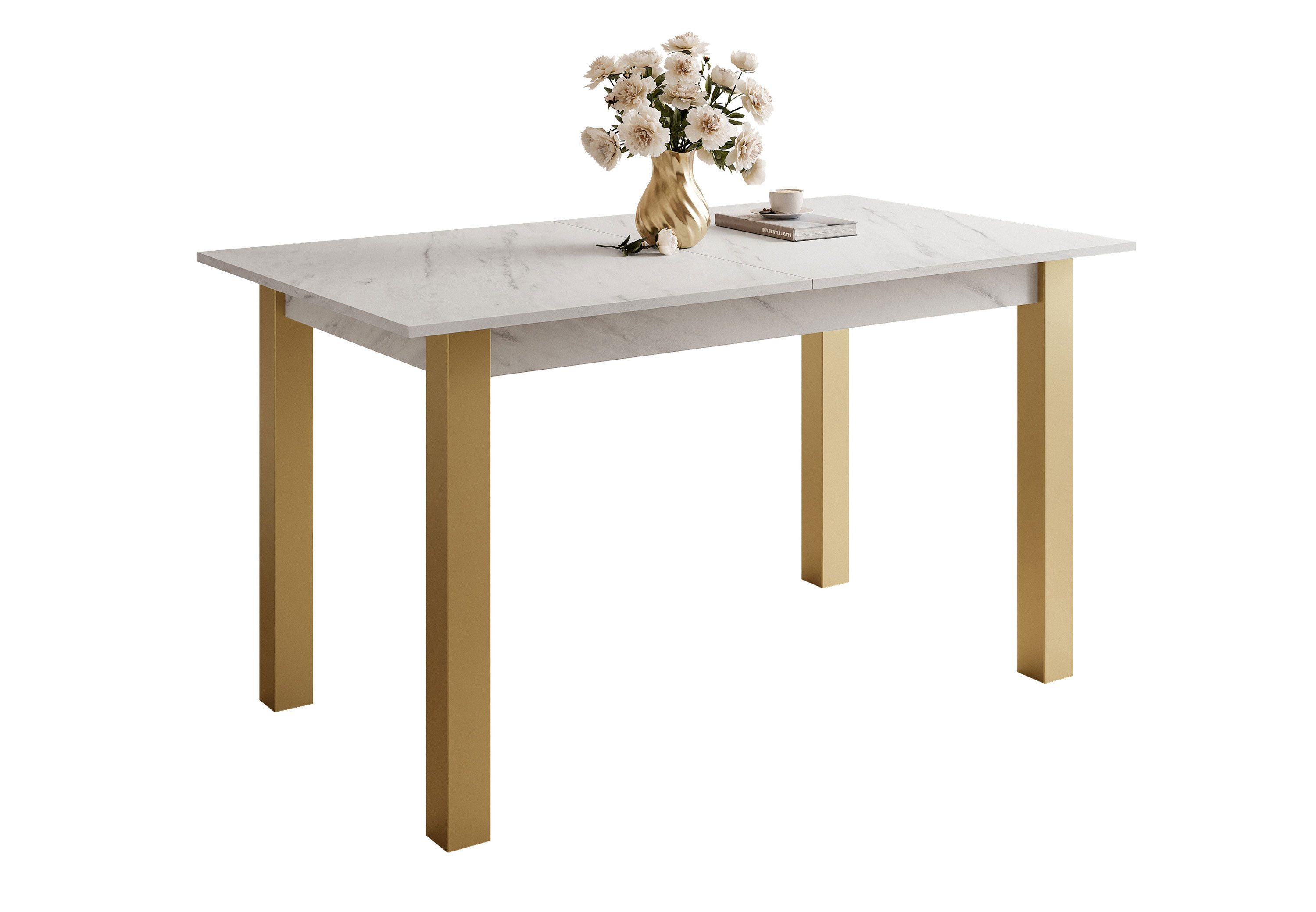 Lookway Esstisch ARTON GOLD ausziehbarer Tisch 140 cm günstig online kaufen