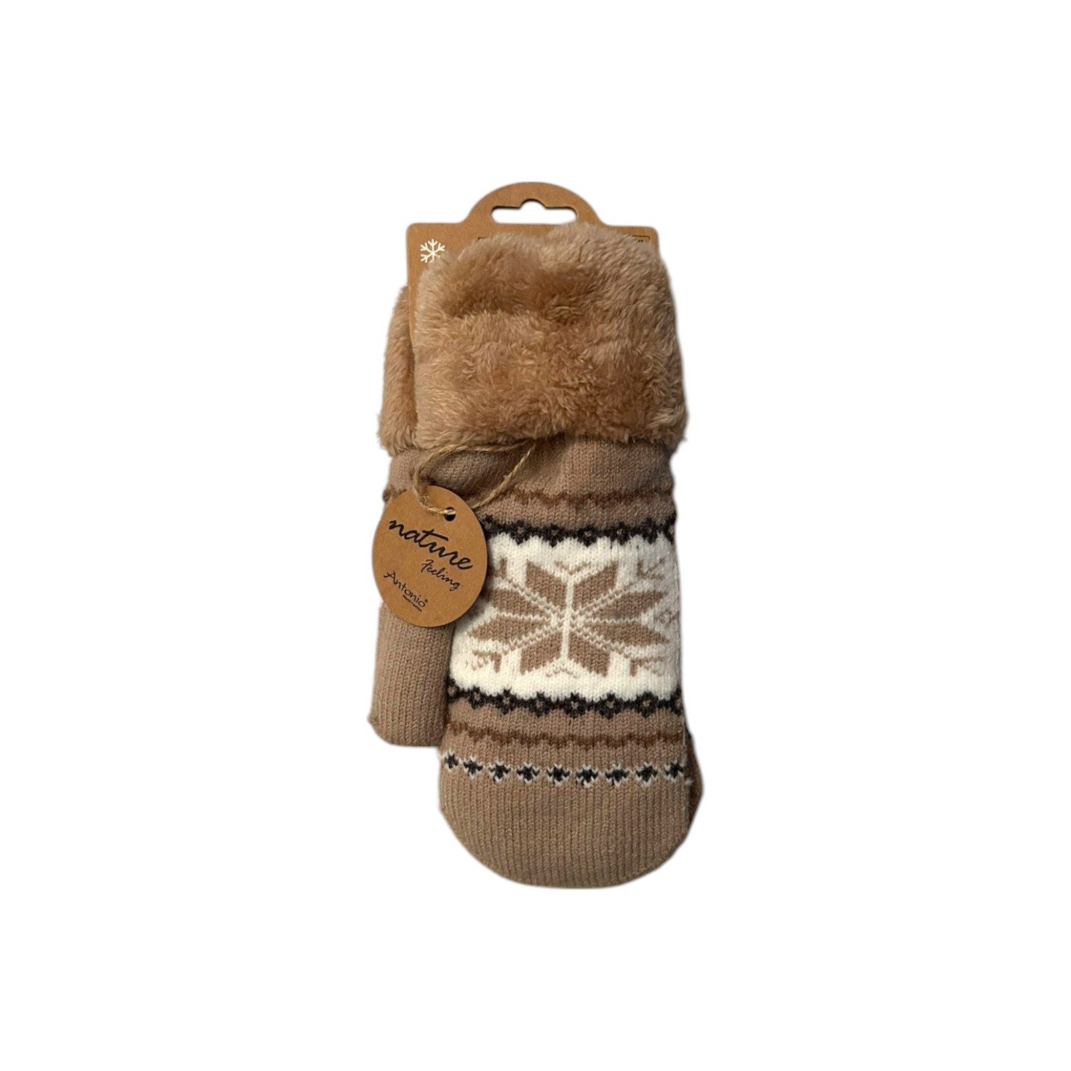 Fäustlinge Winterfäustlinge Schneeflocke » Winter Damen Fäustlinge