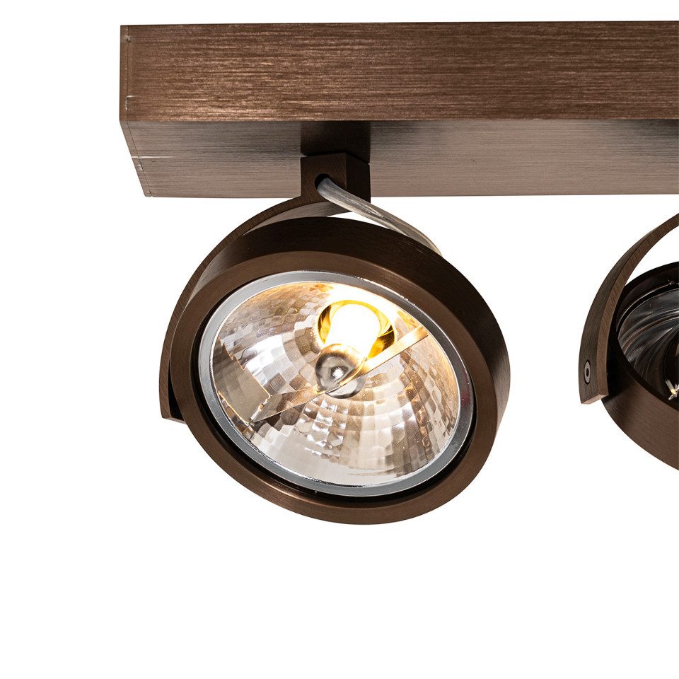 Qazqa LED Aufbaustrahler Go, ohne Leuchtmittel, Warmweiß, QAZQA Aufbau­spot, g9, Bronze, Aluminium, Design