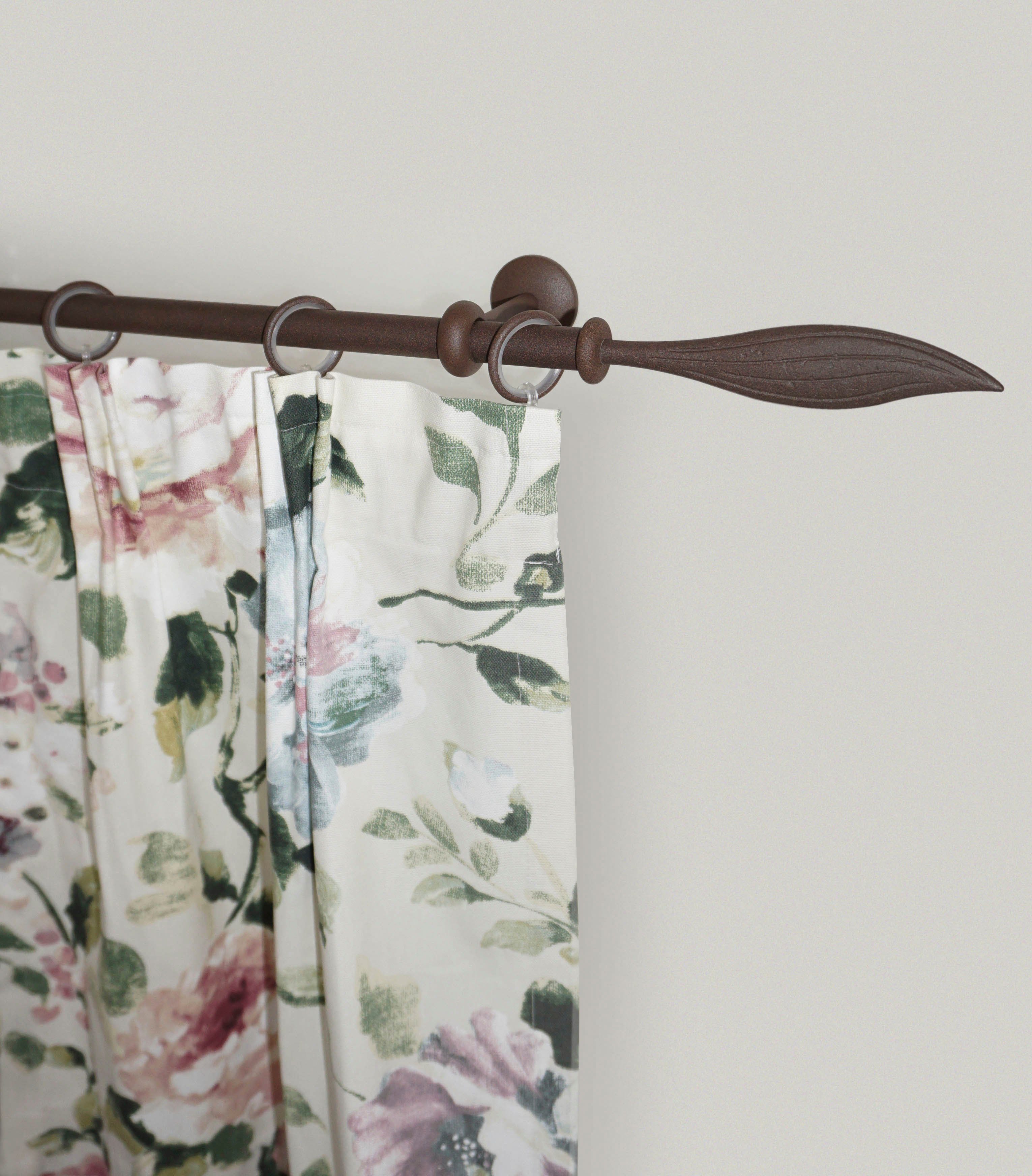 GARESA Gardinenstange ESPERANCA, Ø 16 mm, 1-läufig, Wunschmaßlänge, verschraubt, Metall, rustikale Vorhanggarnitur, verlängerbar, Eisen, mit Ringe