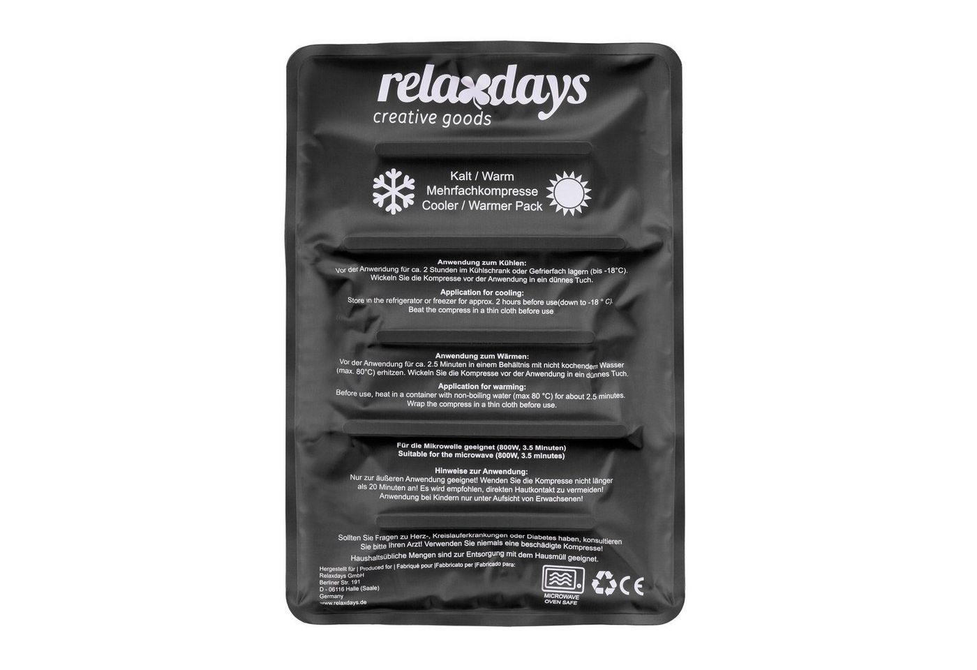 relaxdays Kühlpad Großes Kühlpad in Schwarz, 1-tlg.