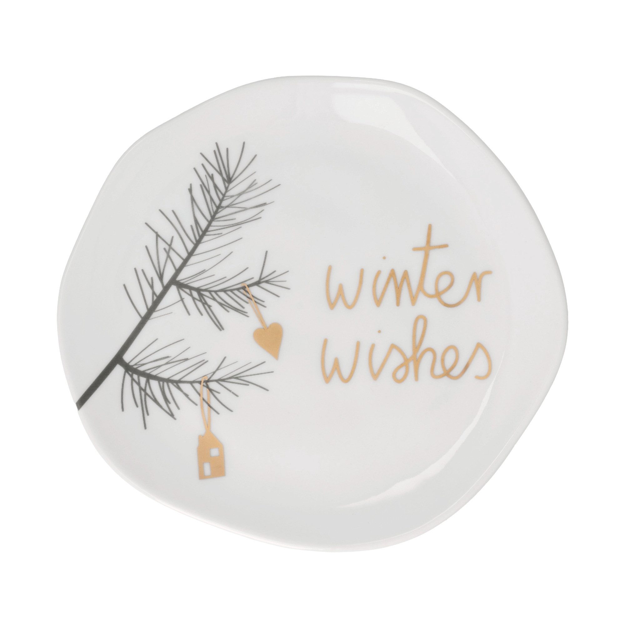 Räder Teller räder Teller Winter wishes klein Weiß
