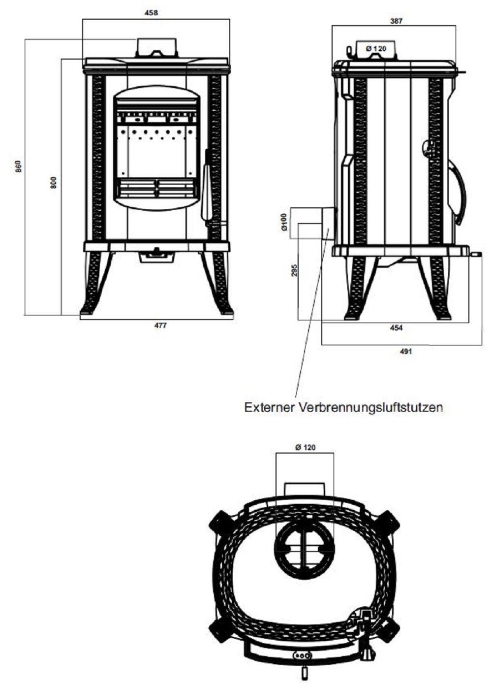 Fire Kaminofen kW Globefire Sirius, Globe 6,00