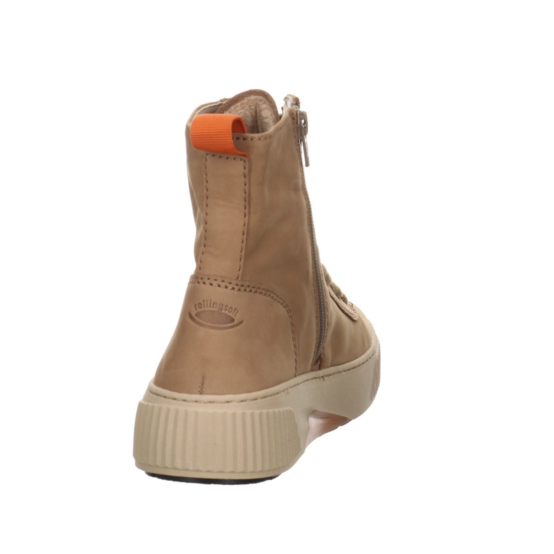 Nubukleder (wood/orange) uni Gabor Braun Nubukleder Schnürstiefel Boots