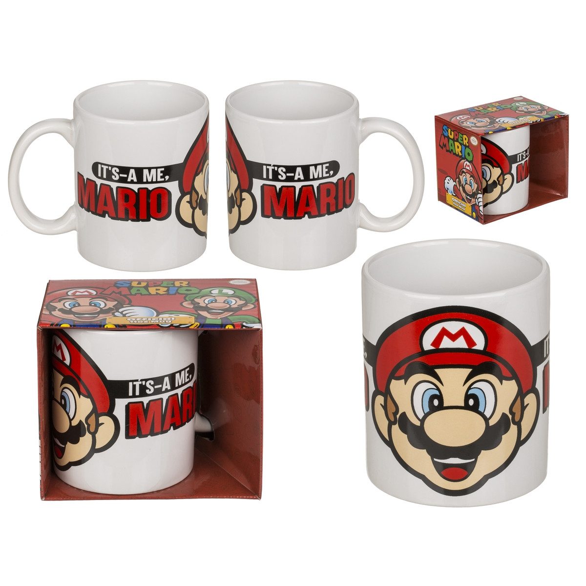 Out of the Blue Tasse Tasse Super Mario IT'S-A ME weiß 325ml