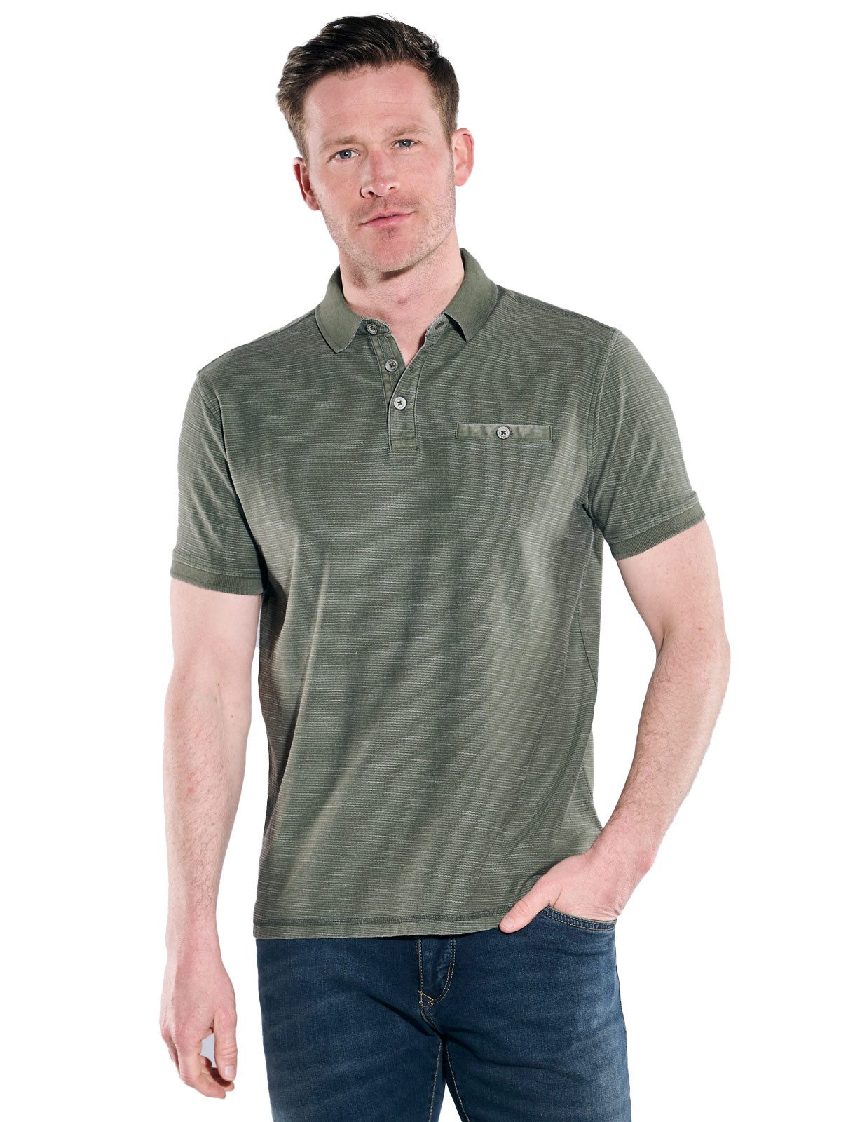 Engbers Poloshirt Polo-Shirt strukturiert