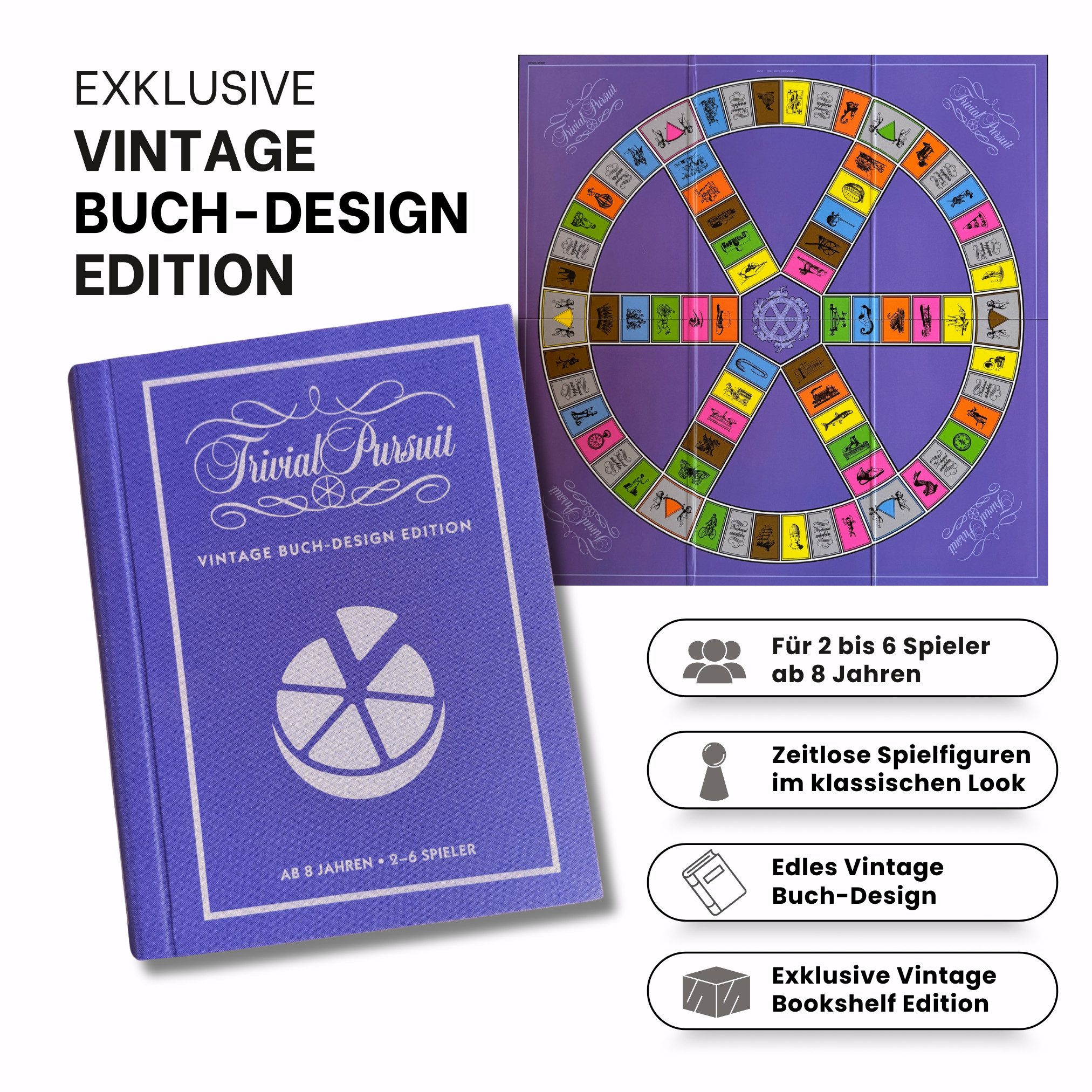 Gomazing Spiel Vintage Buch-Design Edition, Brettspiel