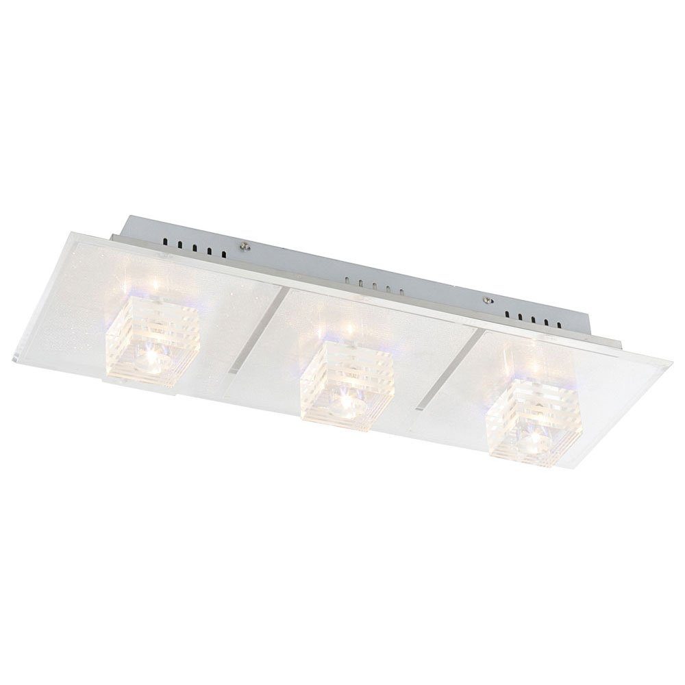 GLOBO LIGHTING LED Deckenleuchte, LED-Leuchtmittel fest verbaut, Warmweiß, Farbwechsel, Attraktive 27-flg Decken Leuchte Lampe Küche Schalter Flur