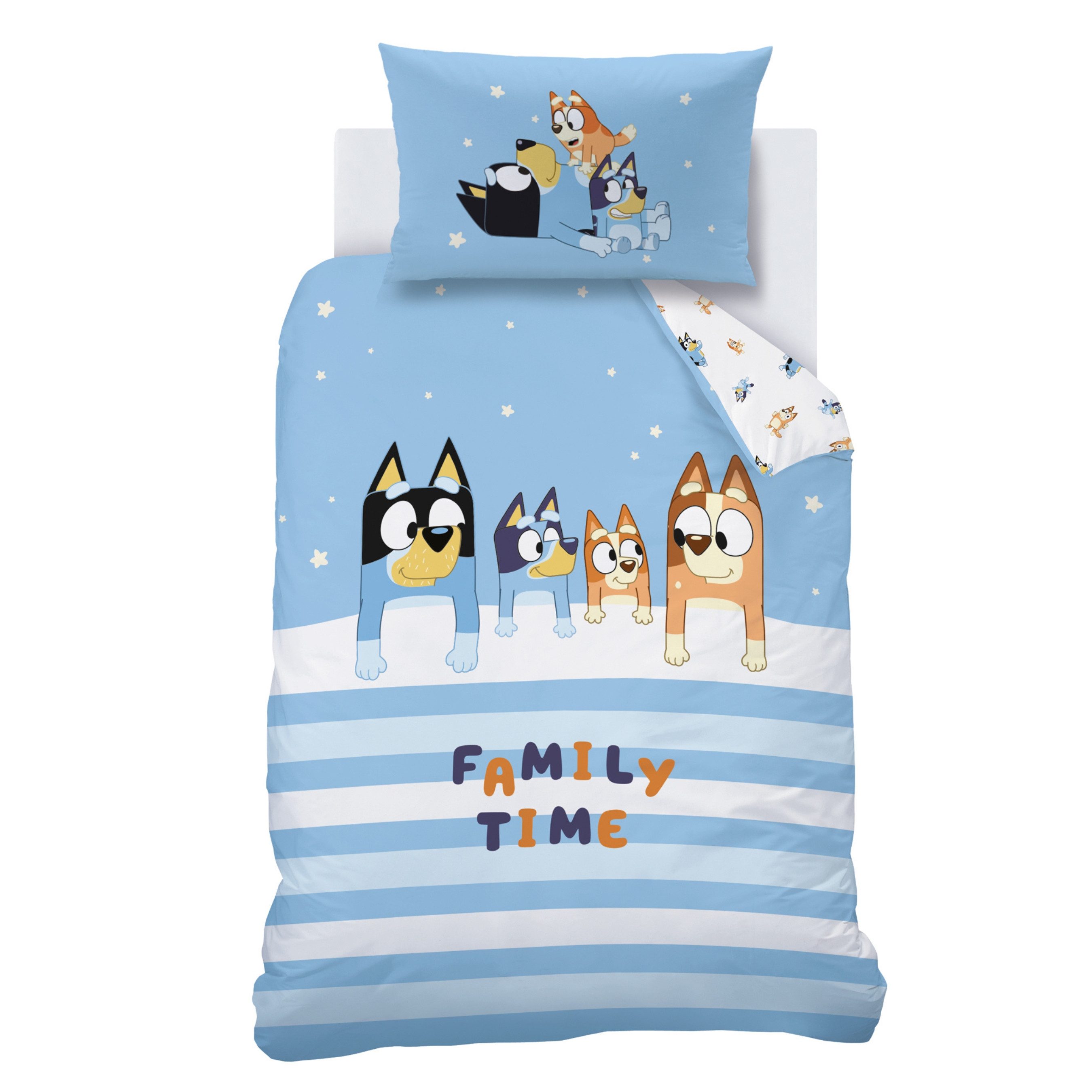 MTOnlinehandel Babybettwäsche Bluey Family Time 100x135 + 40x60 cm in Renfo günstig online kaufen