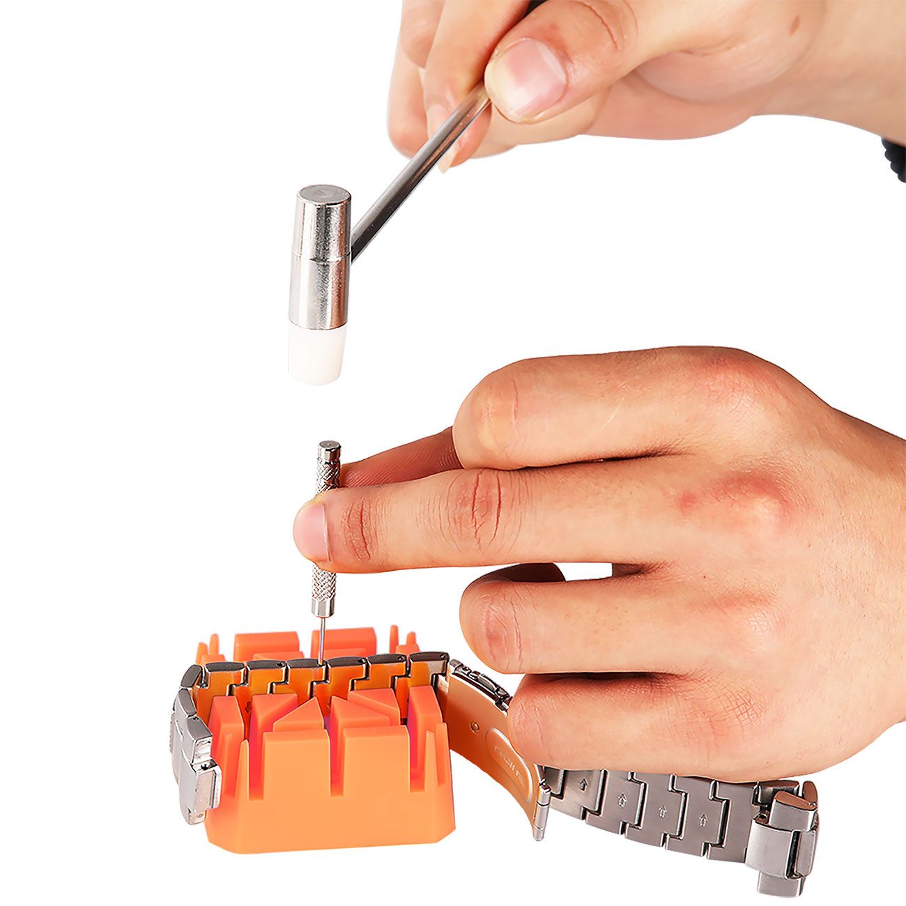 shop'n smile ideoon Reparatur-Set Profi Uhrenwerkzeug-Set (26-tlg), Armbandkürzer & Bandwechsel, 26-tlg., 26-tl. Uhrenwerkzeug-Set/Tasche für Bandwechsel & Filigranarbeiten