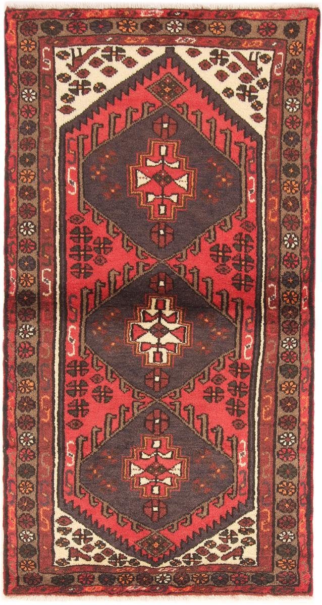 Orientteppich Hamadan 91x169 Handgeknüpfter Orientteppich / Nain Höhe: mm Läufer, 8 Trading, Perserteppich rechteckig