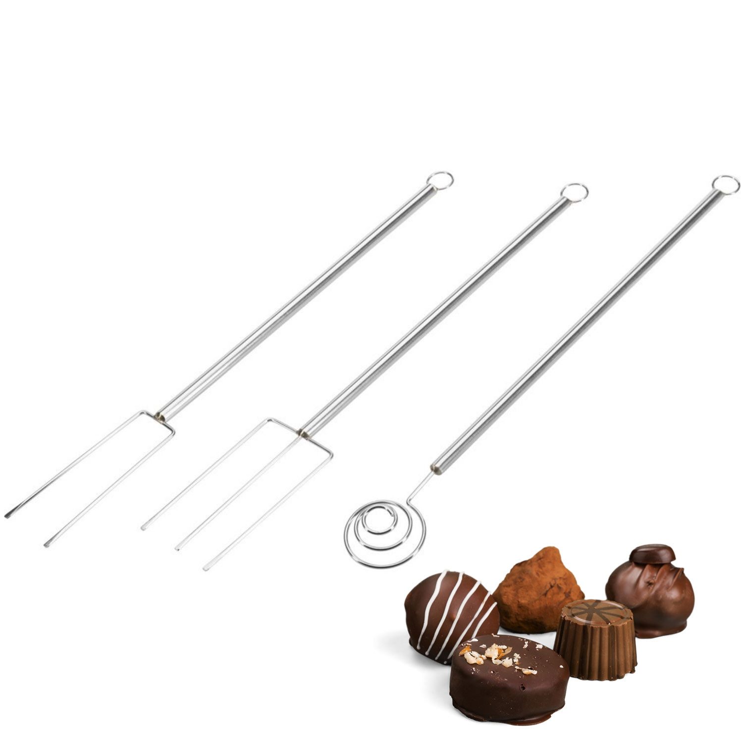 WESTMARK Pralinengabel Schokoladentauchgabel-Set, 3-tlg. – DIY Pralinenbesteck