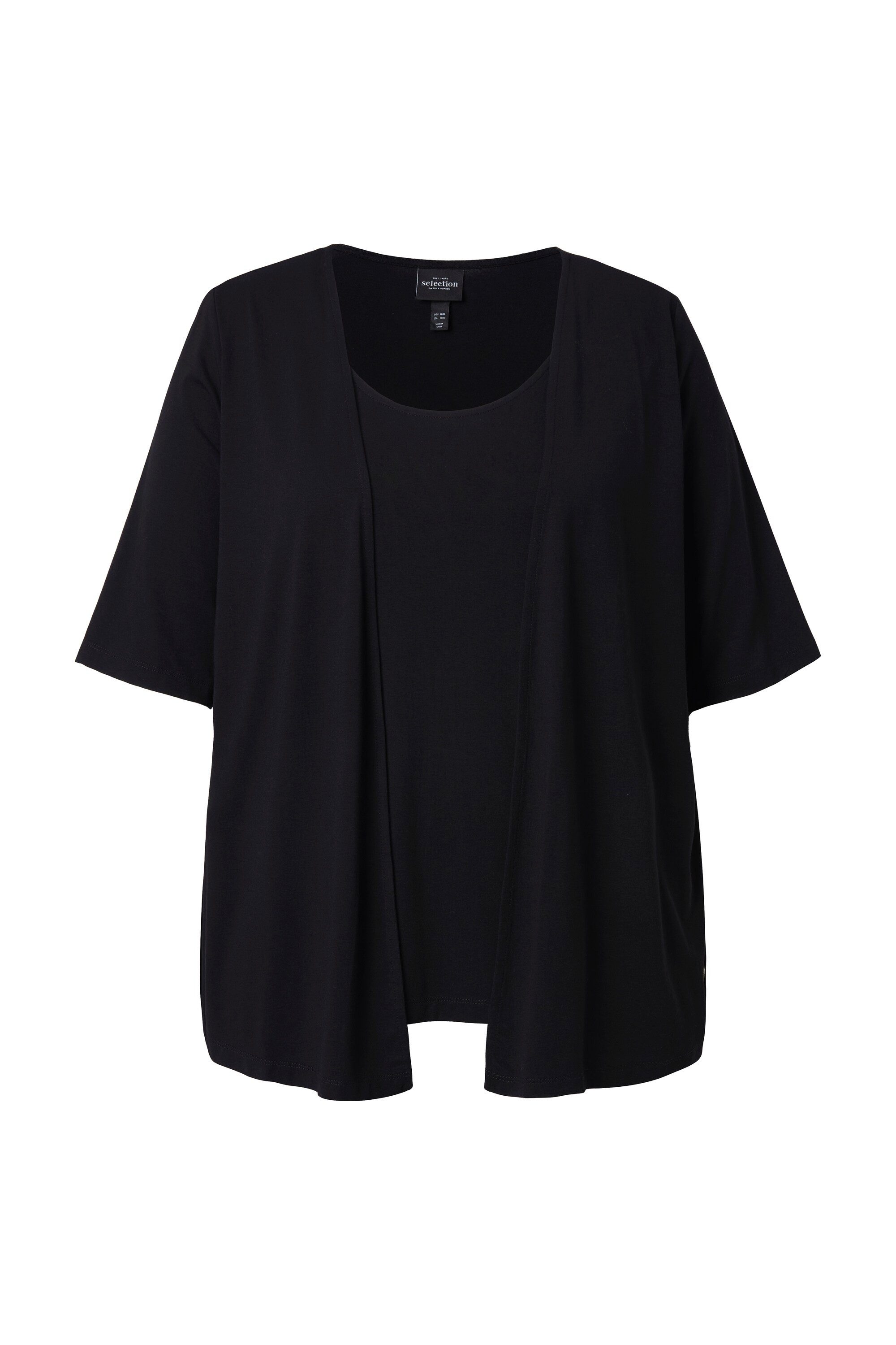 Ulla Popken T-Shirt 2-in-1-Shirt Classic Rundhals Halbarm günstig online kaufen