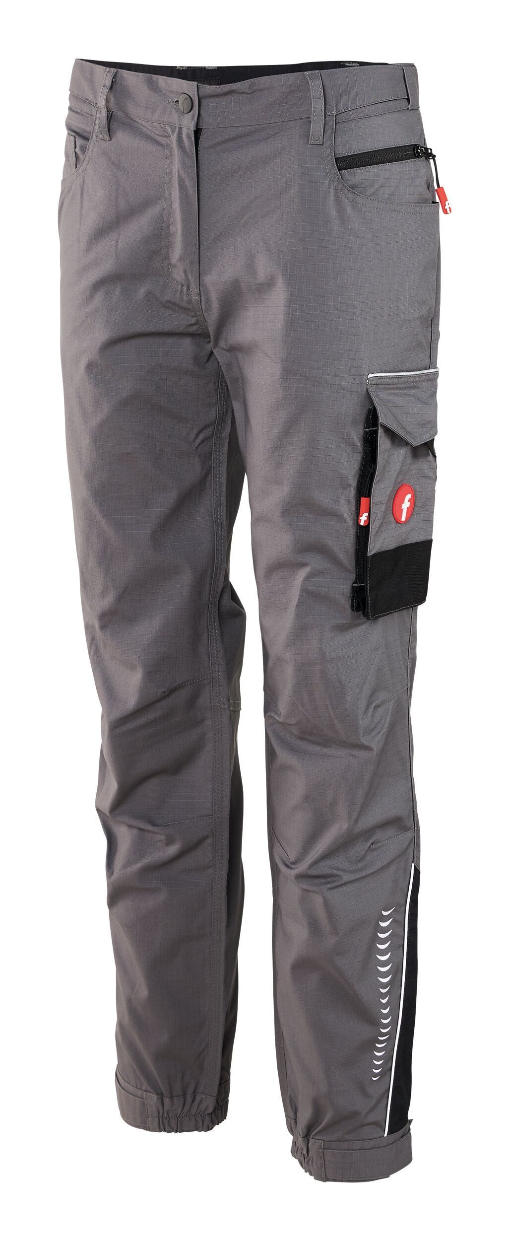fortis Arbeitsbundhose Damen-Cargohose Performance grau/schwarz