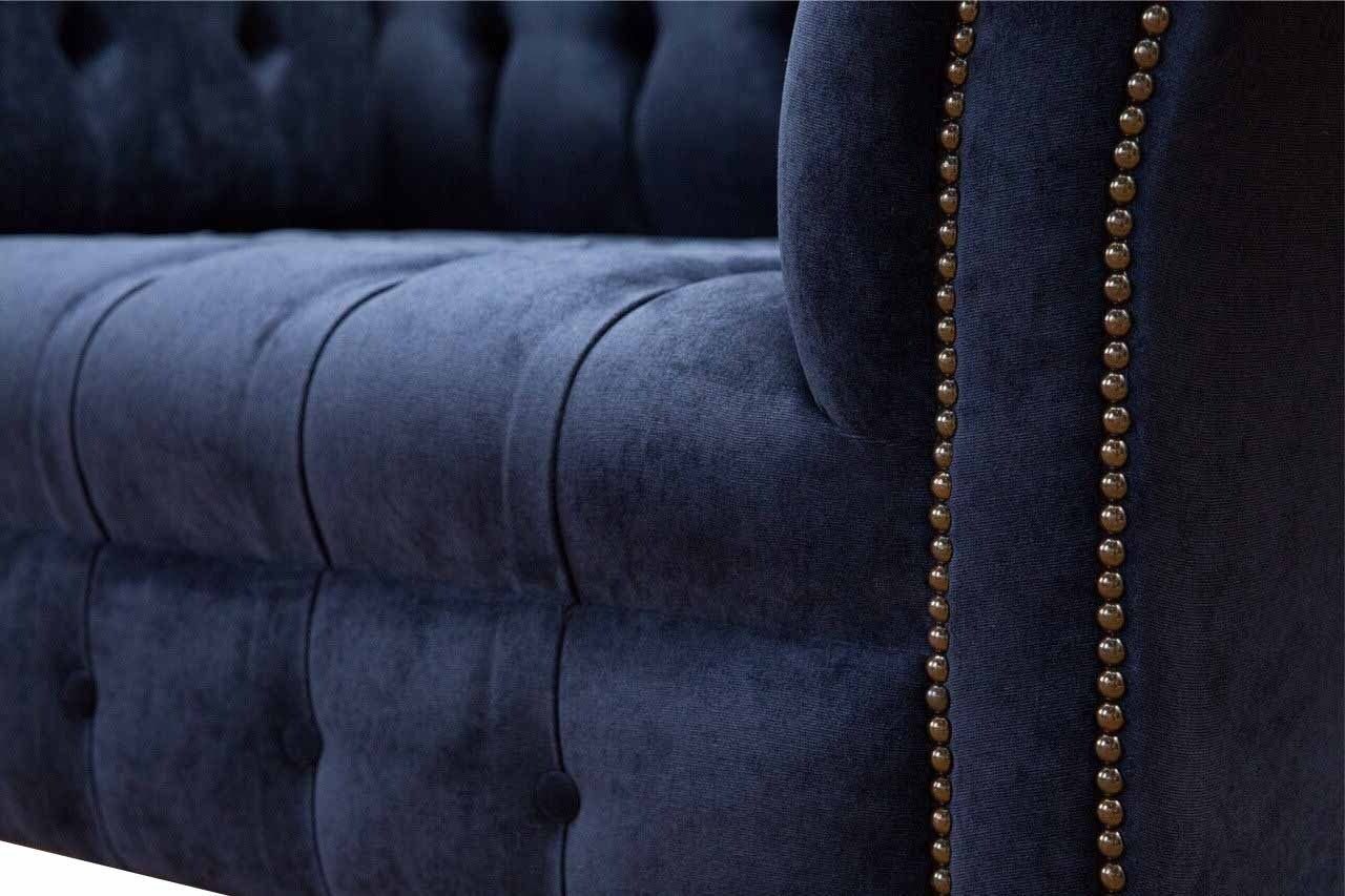 Chesterfield In Made Sofa 1,5 Stoff Couch Sitzer Couchen Sofa Designer JVmoebel Polster, Europe