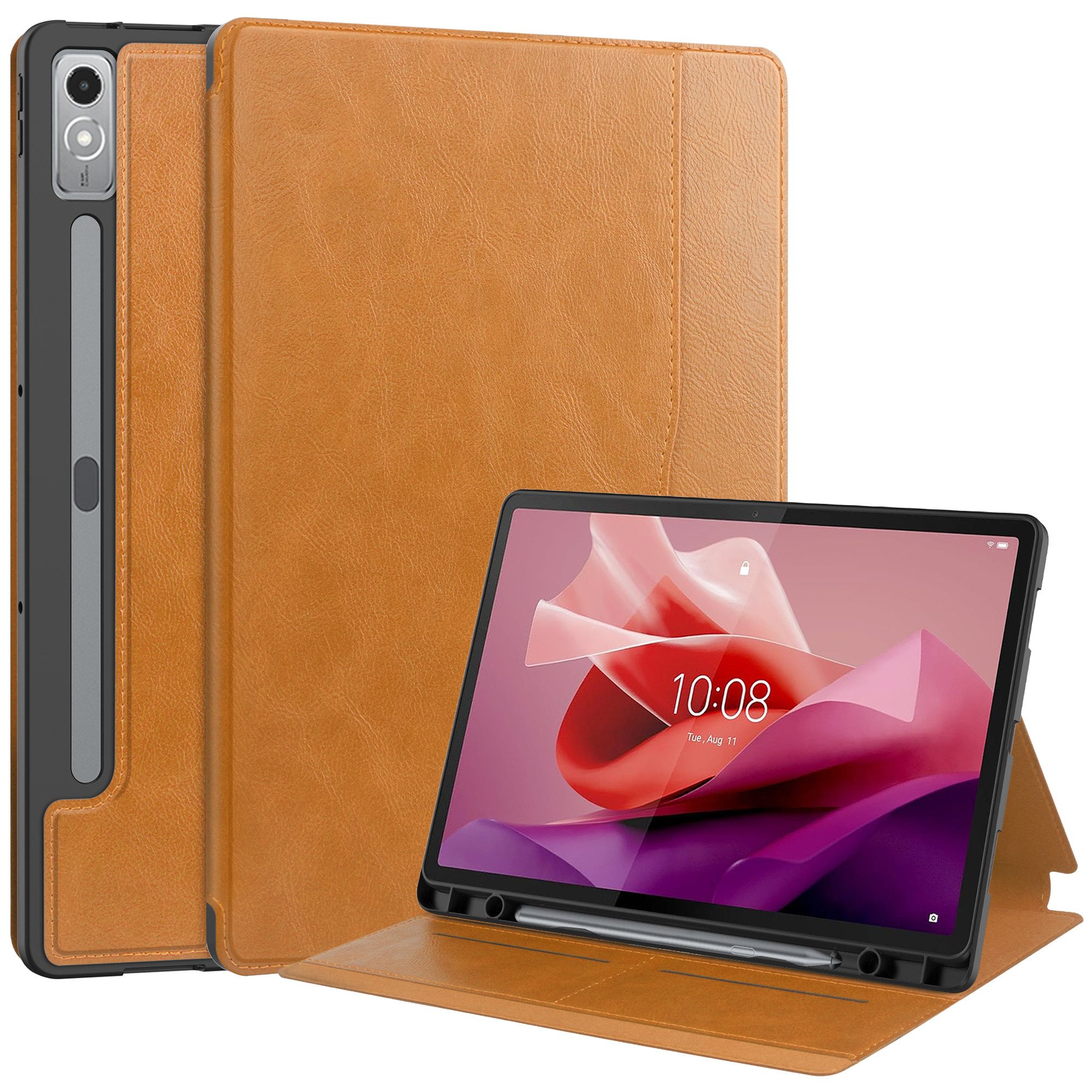 Lobwerk Tablet-Hülle Schutzhülle für Lenovo Tab P12 TB370FU Xiaoxin Pad Pro 12.7 Zoll, Wake & Sleep Funktion, Sturzdämpfung, Aufstellfunktion