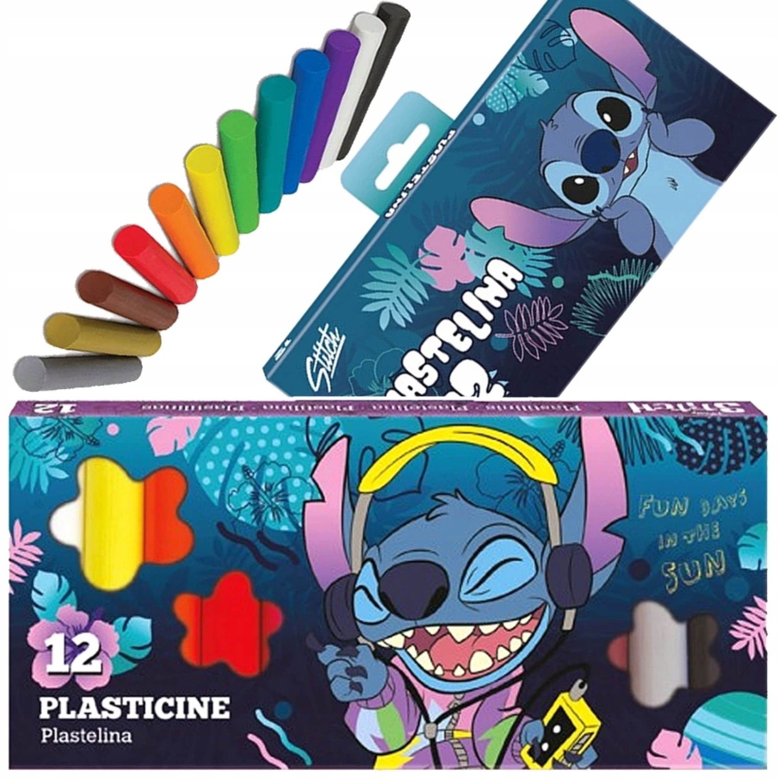 Stitch Knete CoolPack Knete 12 Farben - Stitch Design, weich & sicher für Kinder (12-tlg)