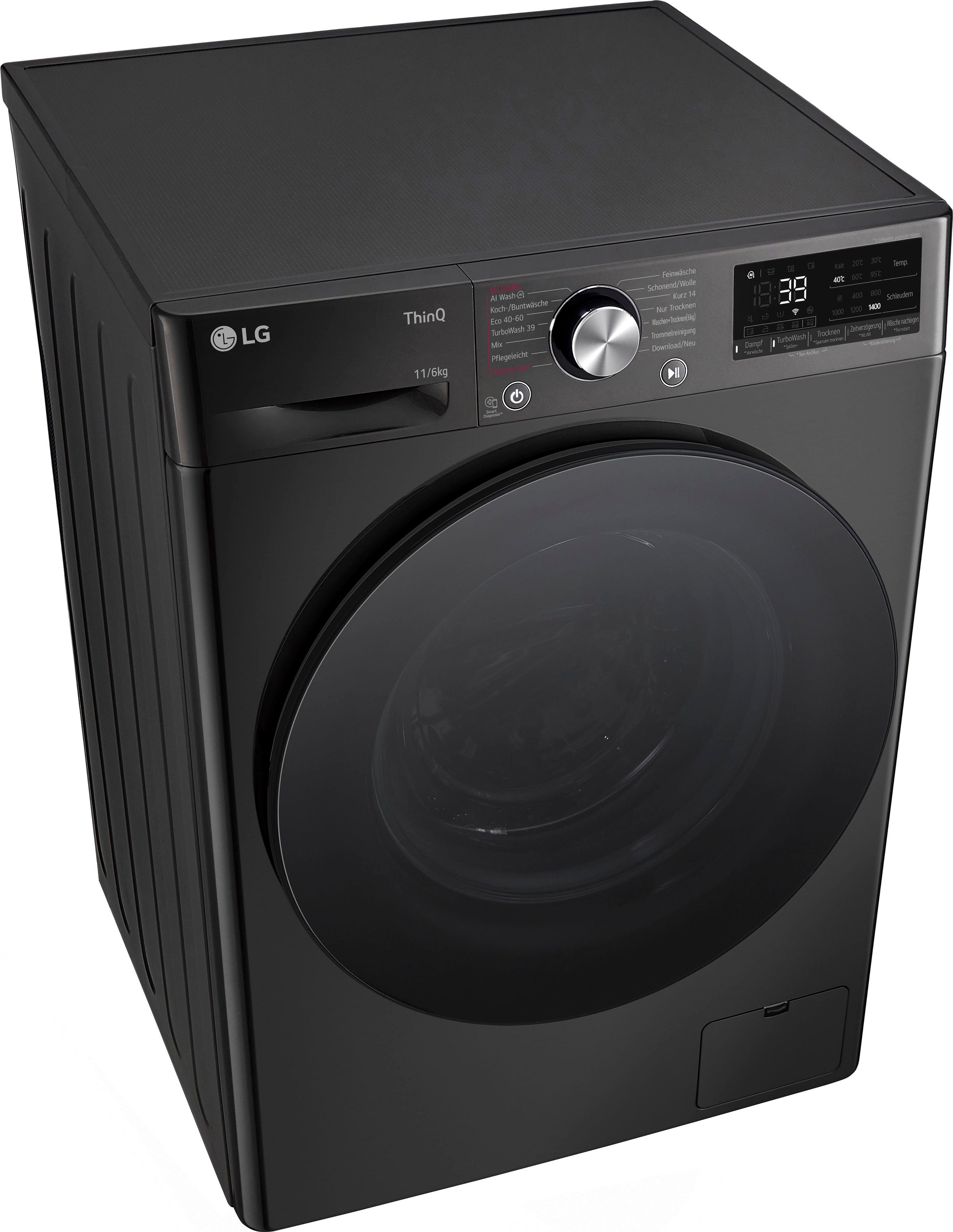 LG Waschtrockner Serie 7 W4WR70E6YB, 11 kg, 6 kg, 1400 U/min, Steam-weniger Knitterfalten, bessere Hygiene – Bild 3 von 5