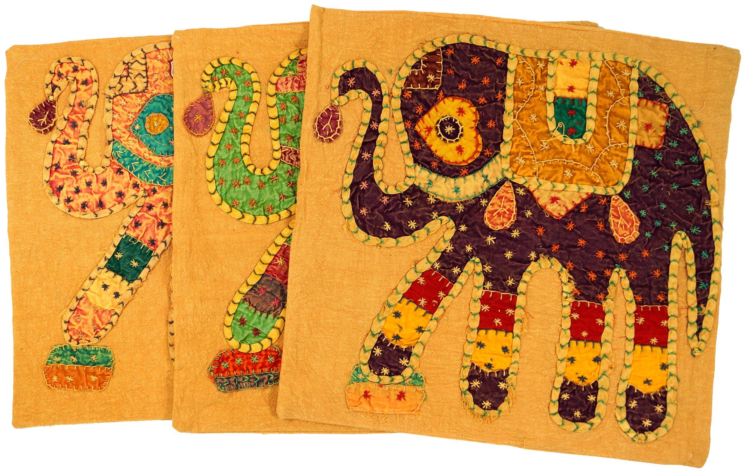 Guru-Shop Kissenbezüge Indische Kissenhülle, besticktes Elefanten.. günstig online kaufen