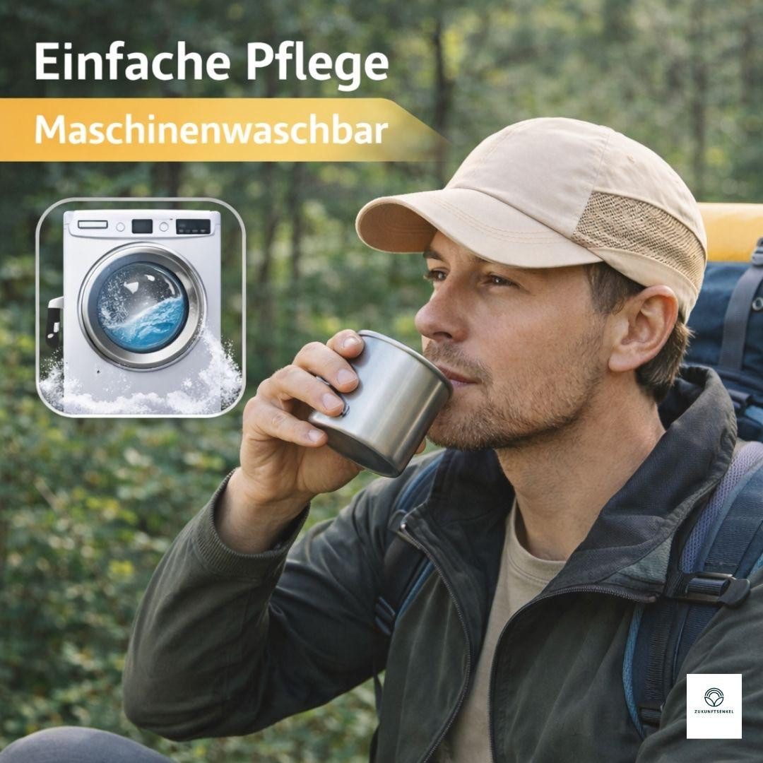 ZUKUNFTSENKEL Baseball Cap Outdoor Kappe Unisex Leicht & Atmungsaktiv mit Netz-Einsätzen (Sommer Basecap Herren & Damen) Laufkappe Sportkappe Schirmmütze